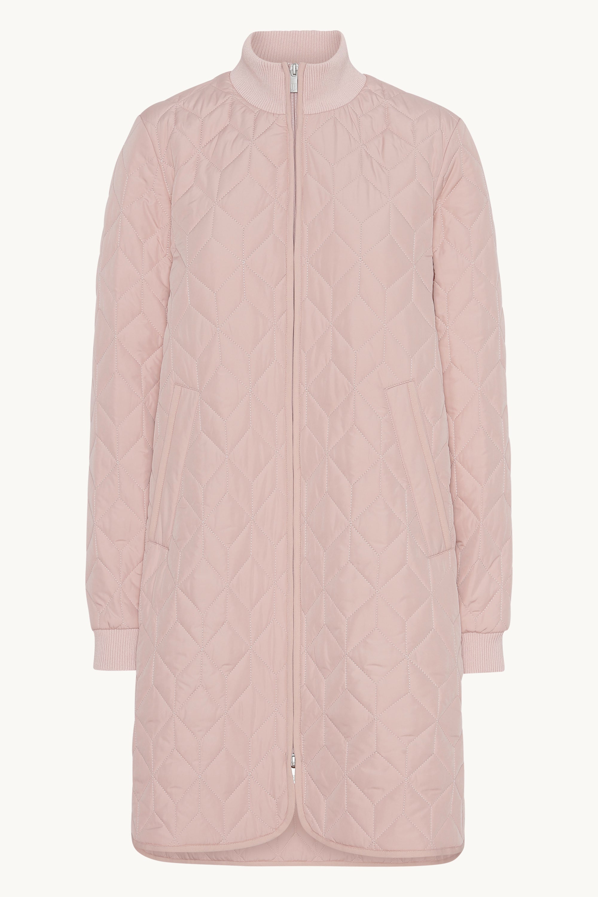 Langer Steppmantel - Pale Pink