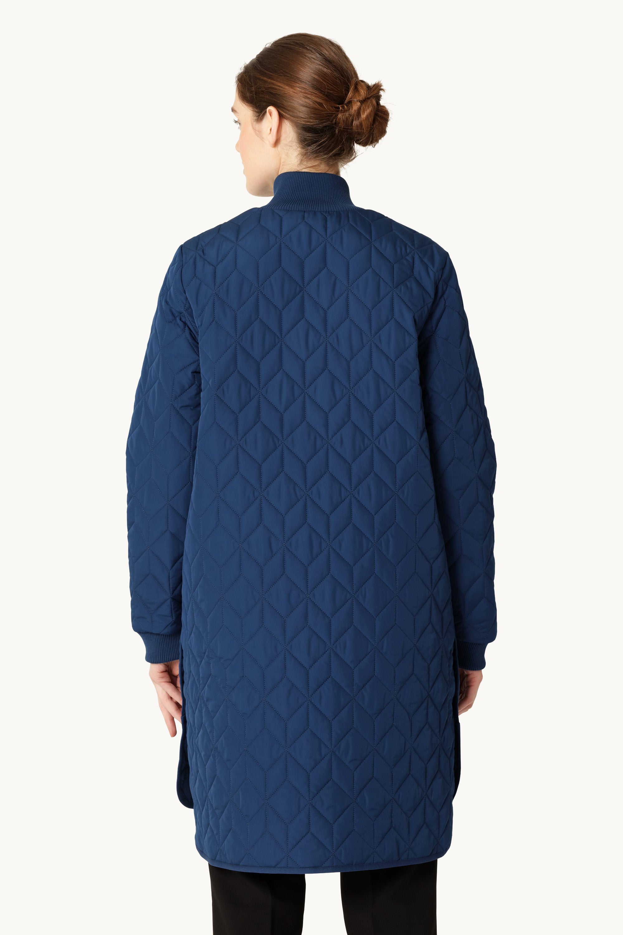 Langer Steppmantel - Estate Blue