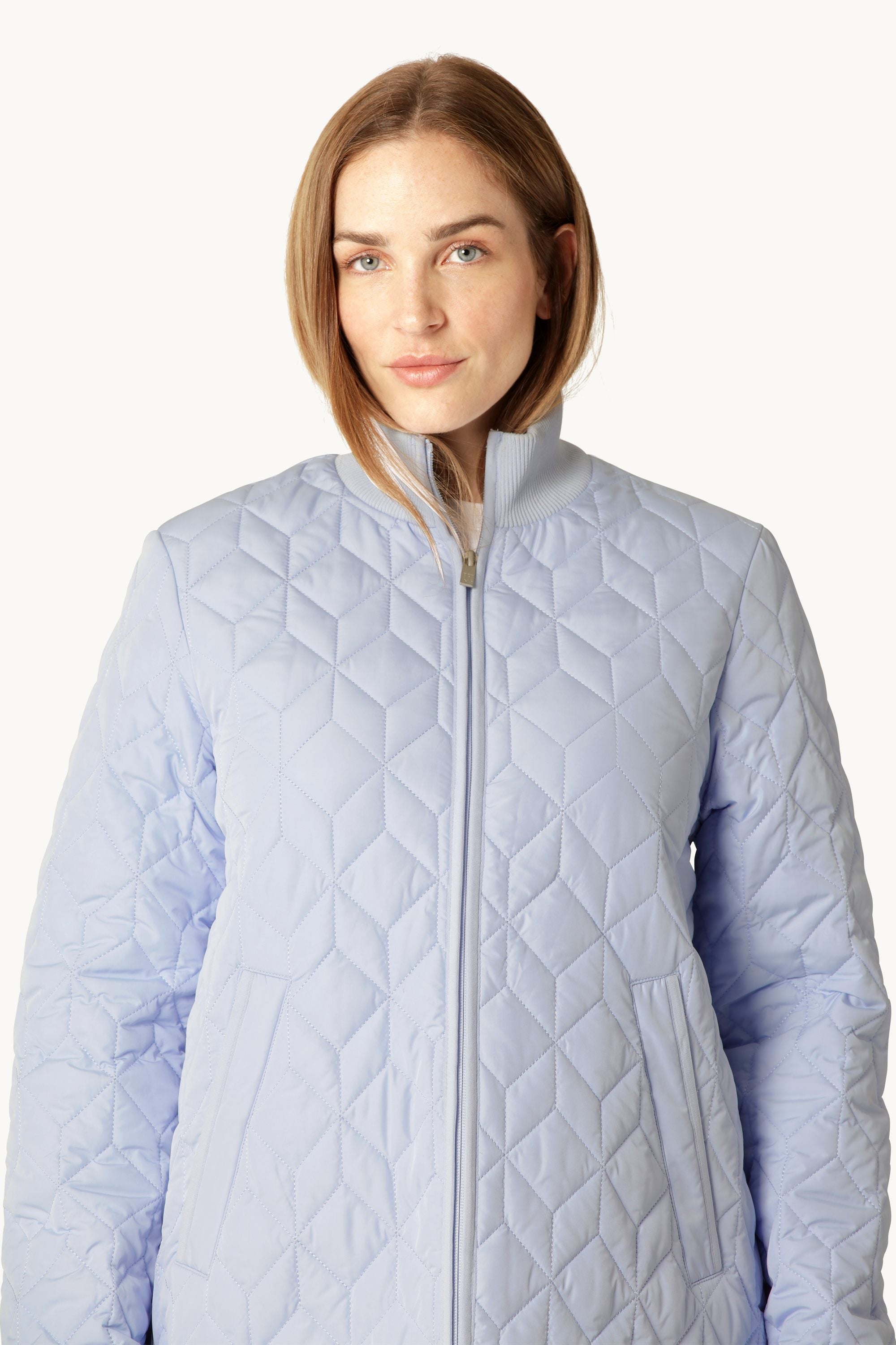 Lange Steppjacke - Heather