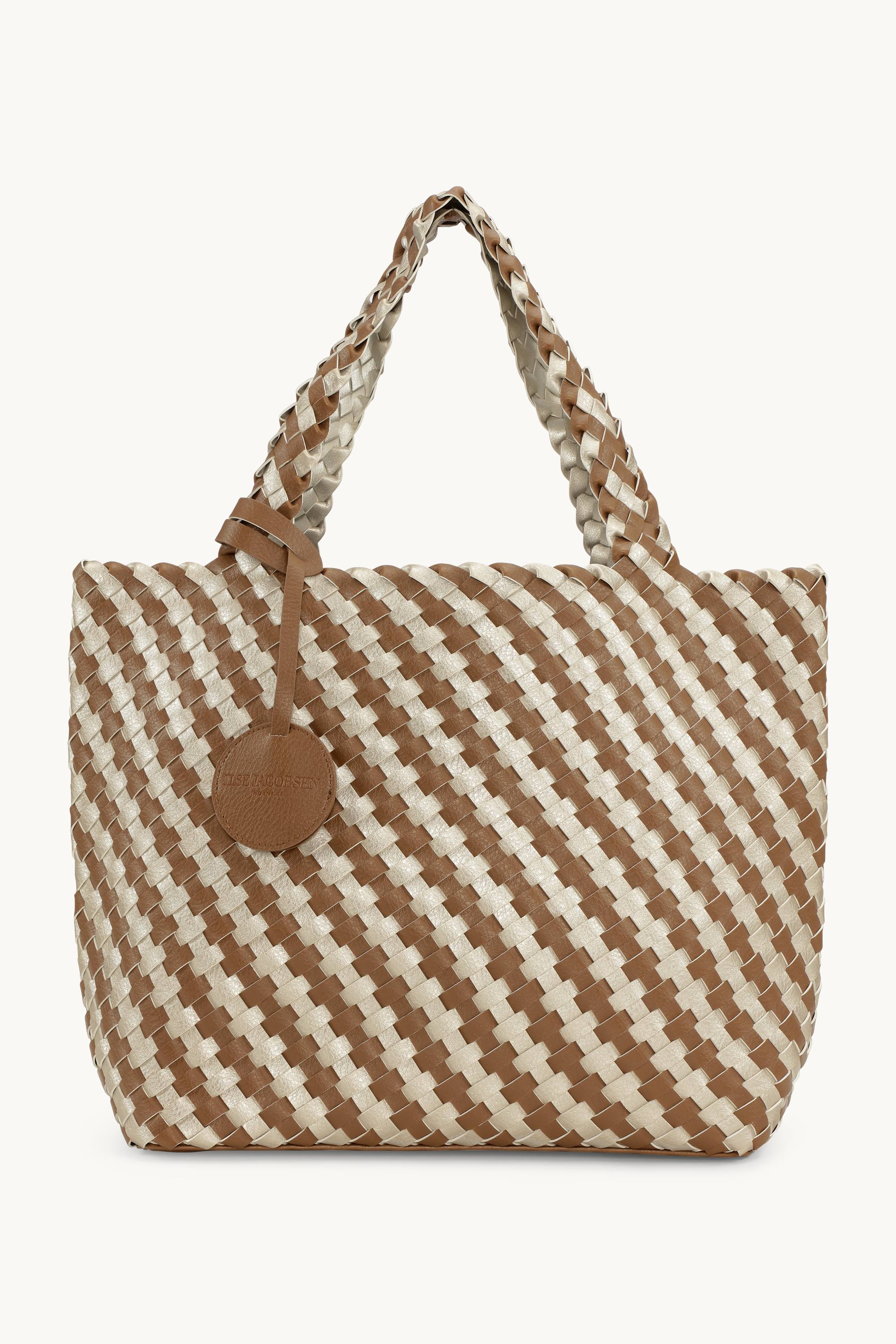 Tote Bag Geflochten - Goldy Sand Dollar Metallic