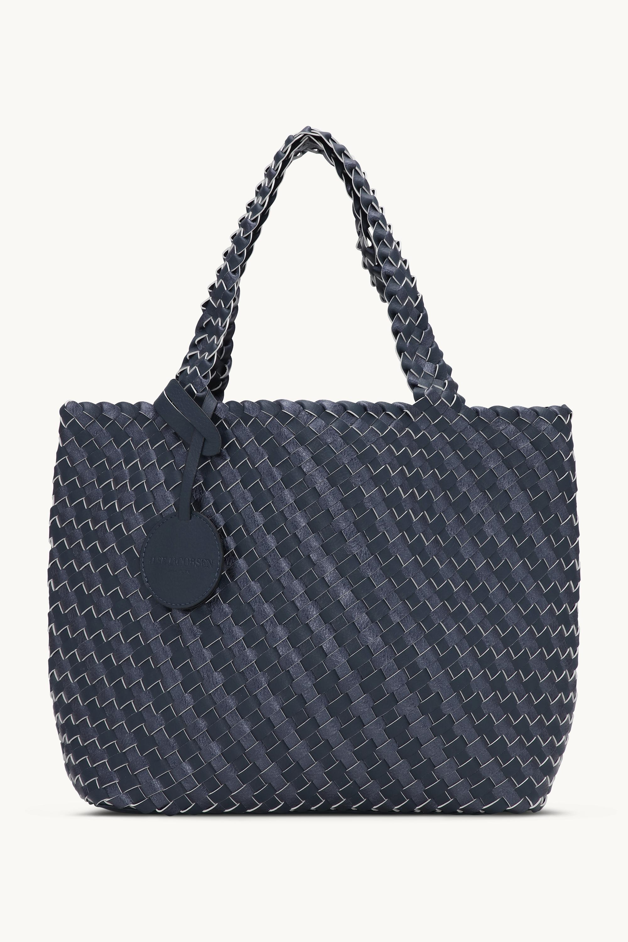 Tote Bag Geflochten - Ombre Blue Metallic Ombre Blue