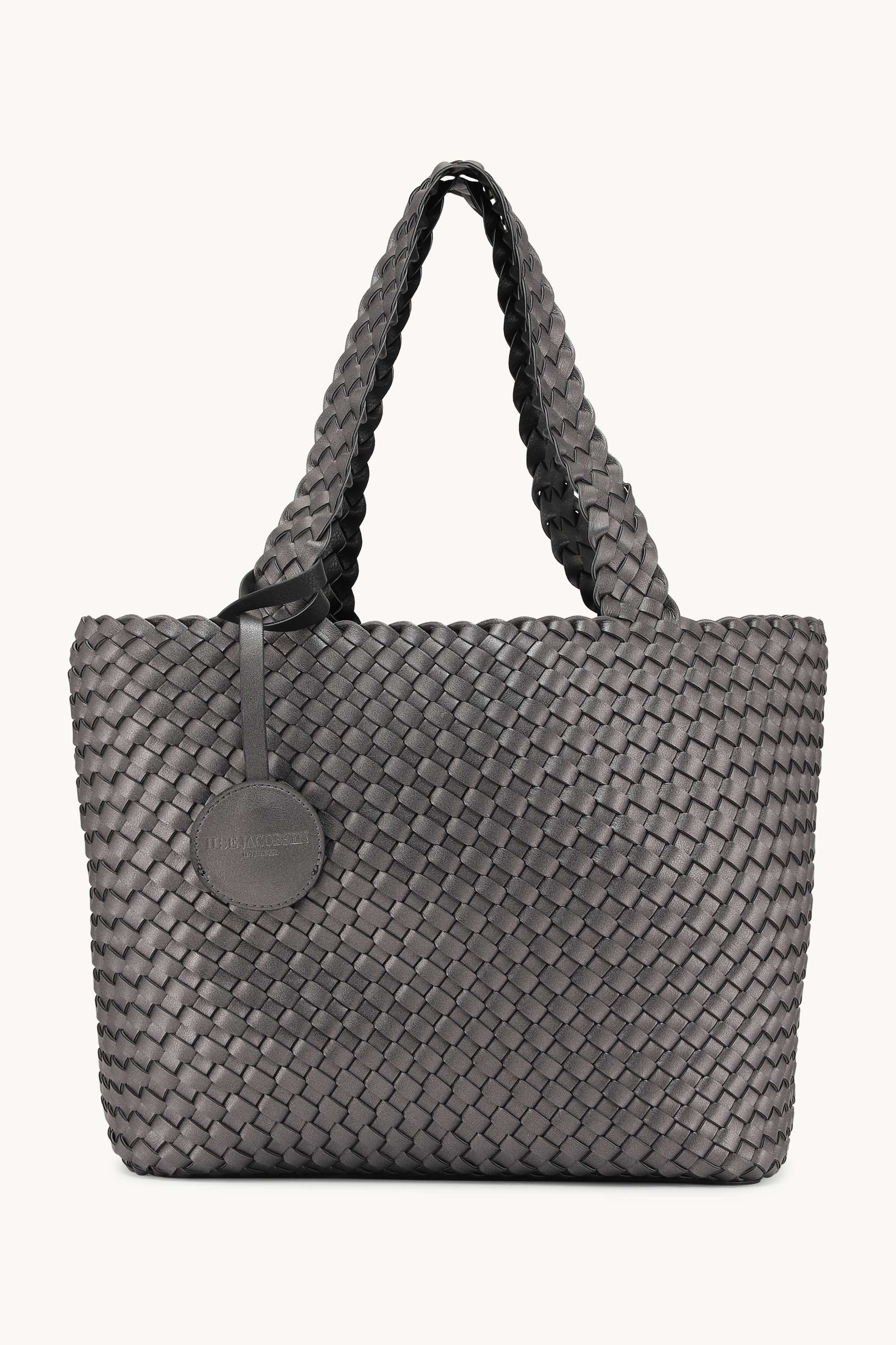 Tote Bag Geflochten - Black Gun metal