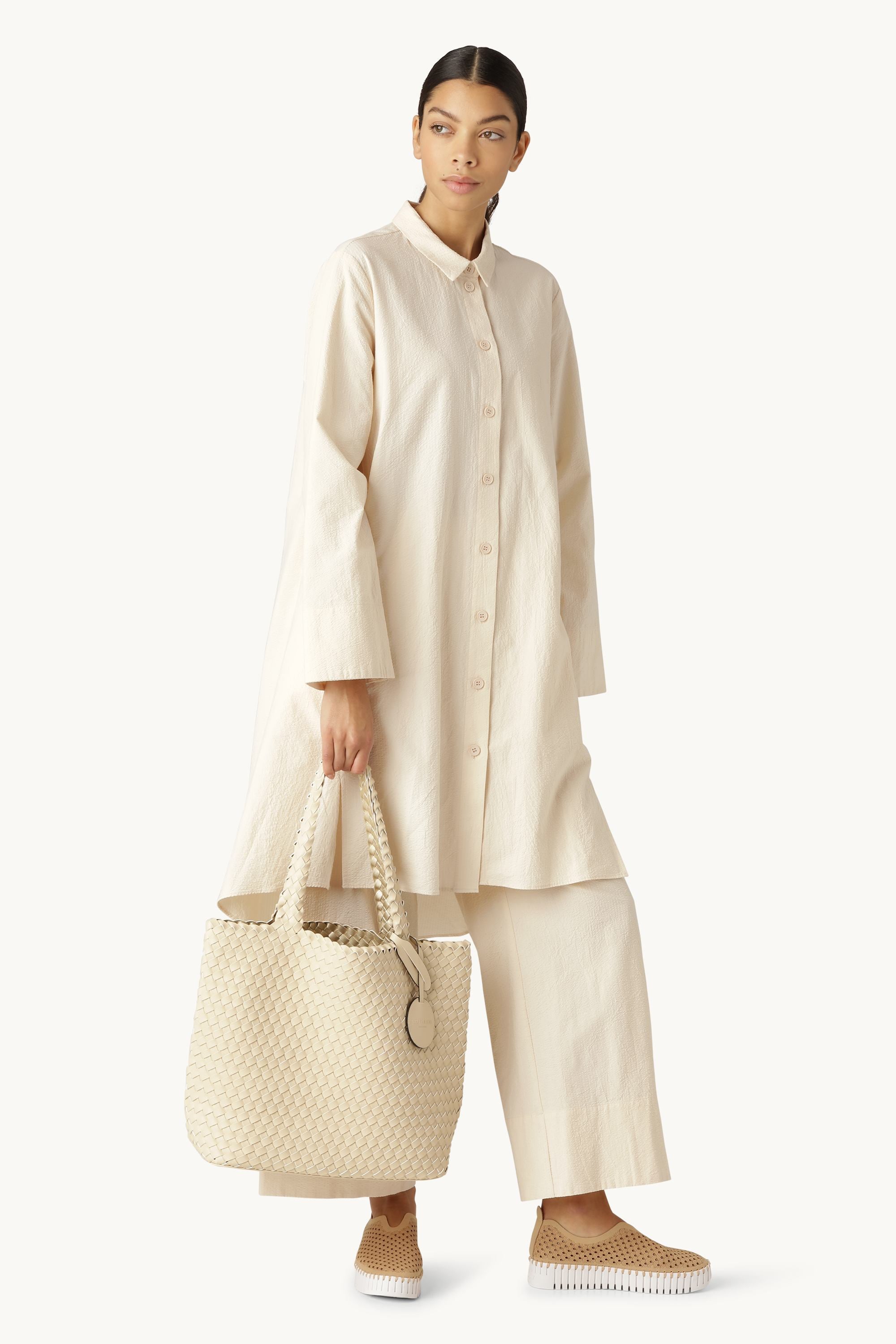 Tote Bag Geflochten - Ivory Platin