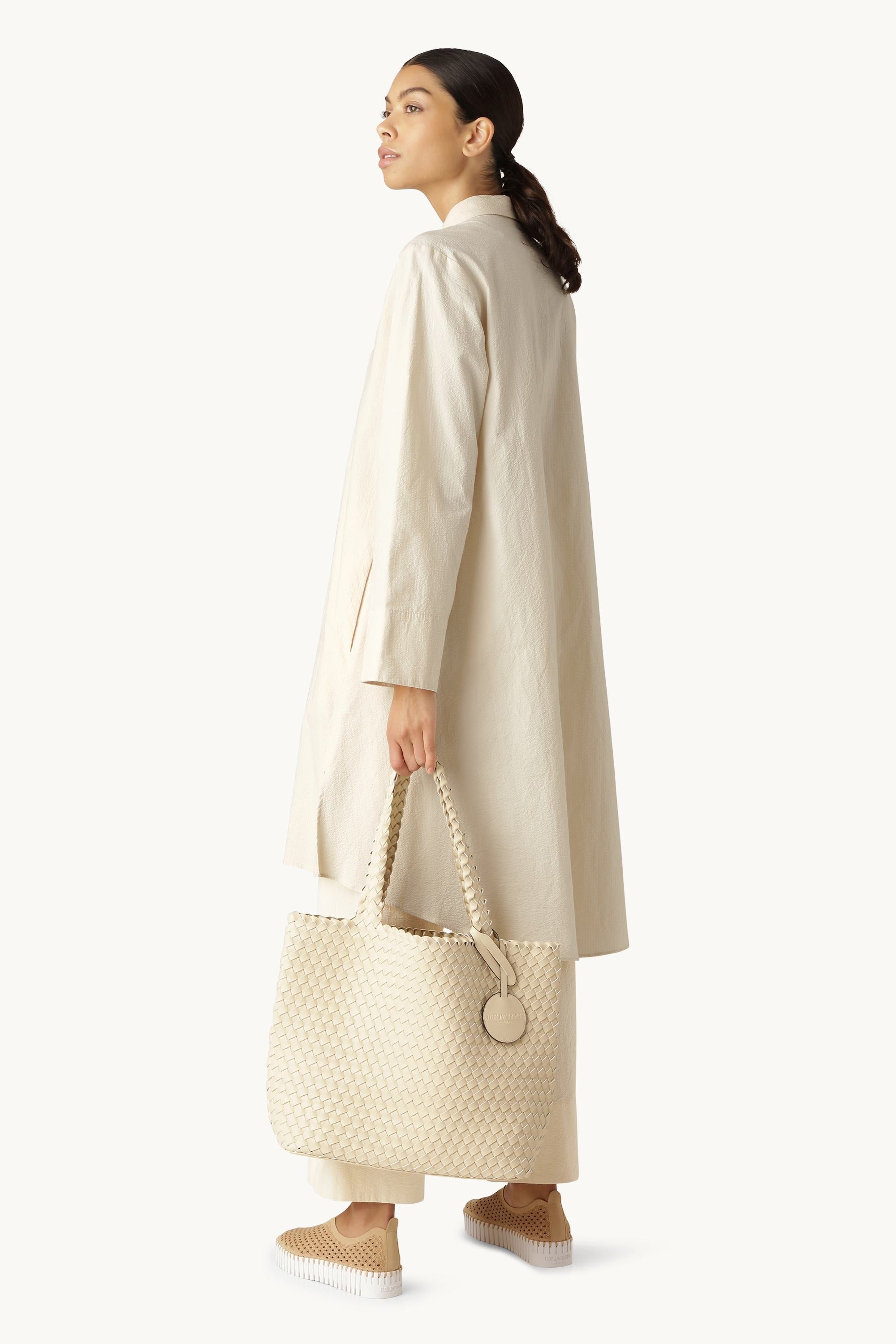Tote Bag Geflochten - Ivory Platin