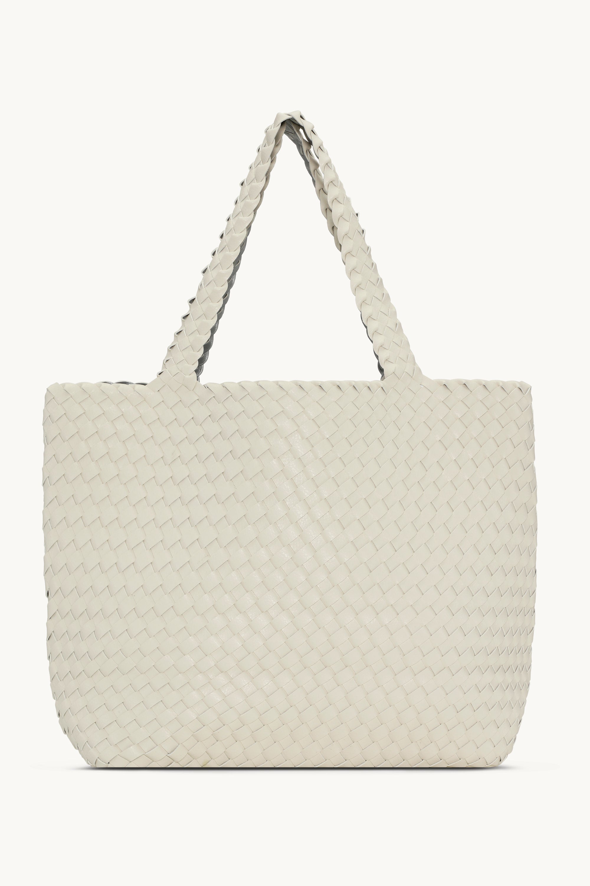 Tote Bag Geflochten - Egg White Silver