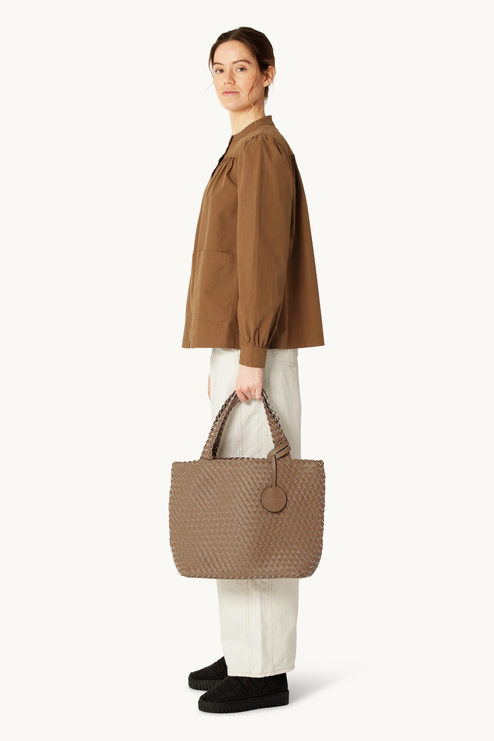 Tote Bag Geflochten - Mocca Metallic Mocca