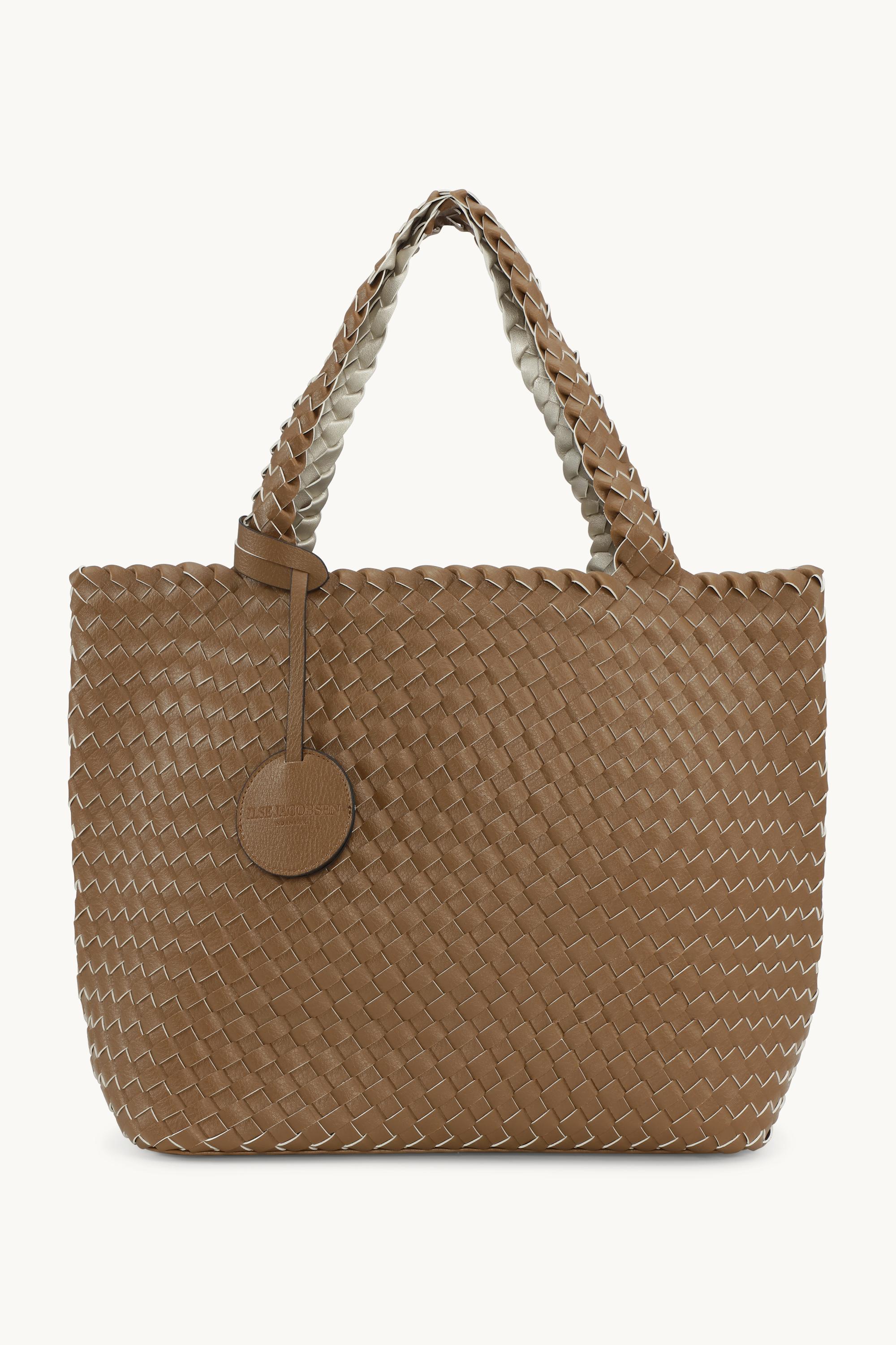 Tote Bag Geflochten - Goldy Sand Dollar Metallic