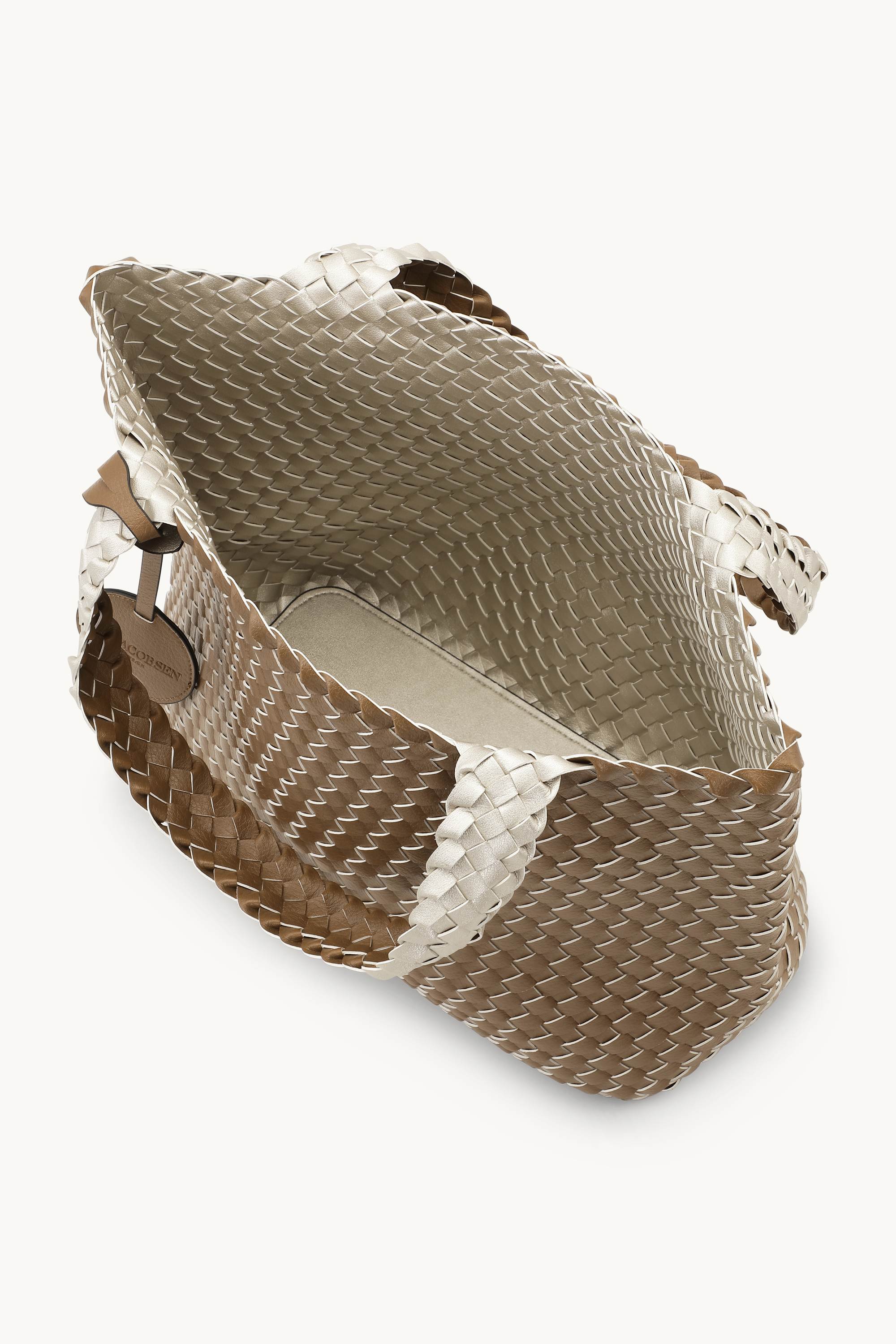 Tote Bag Geflochten - Goldy Sand Dollar Metallic