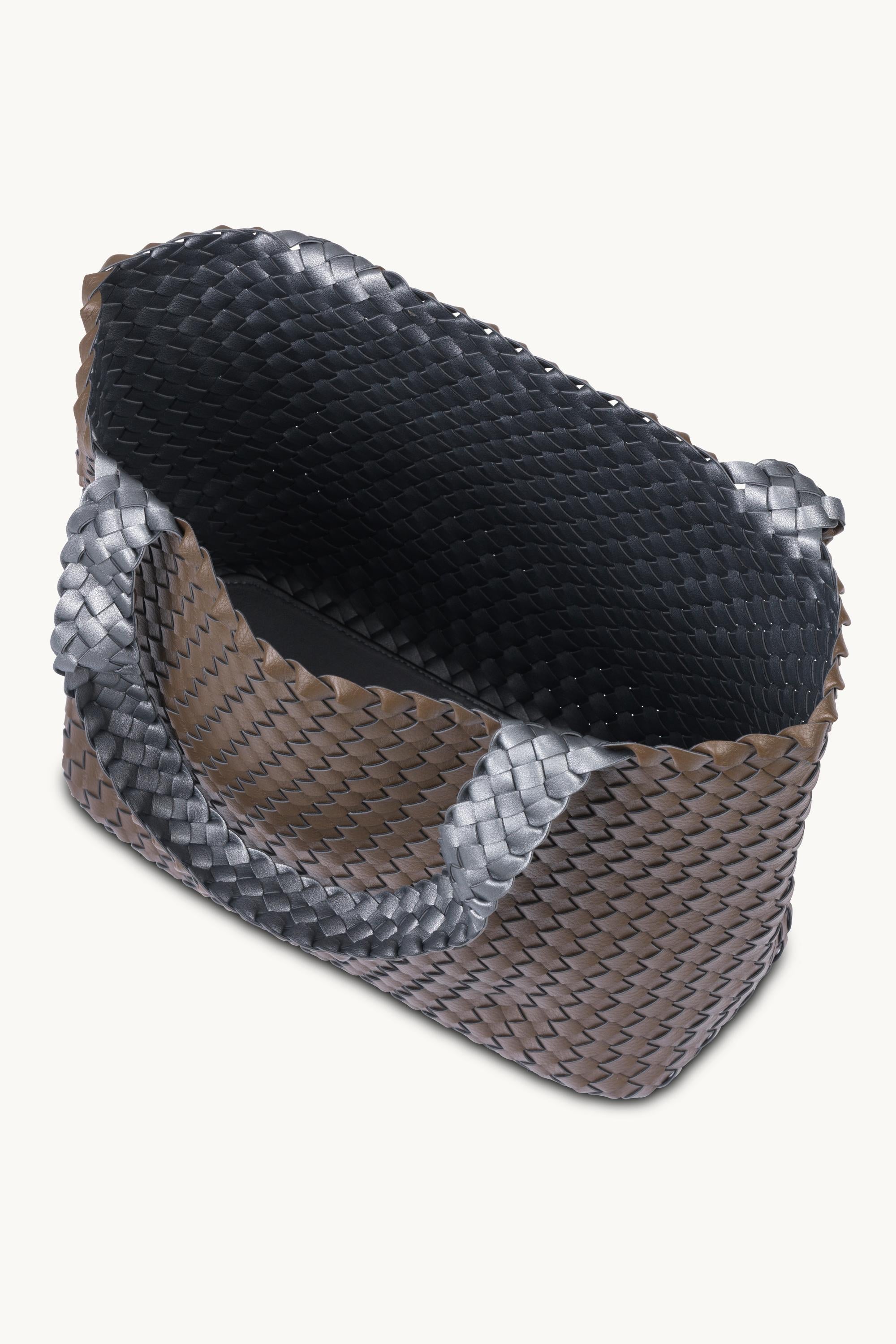 Tote Bag Geflochten - Nut Gun Metal
