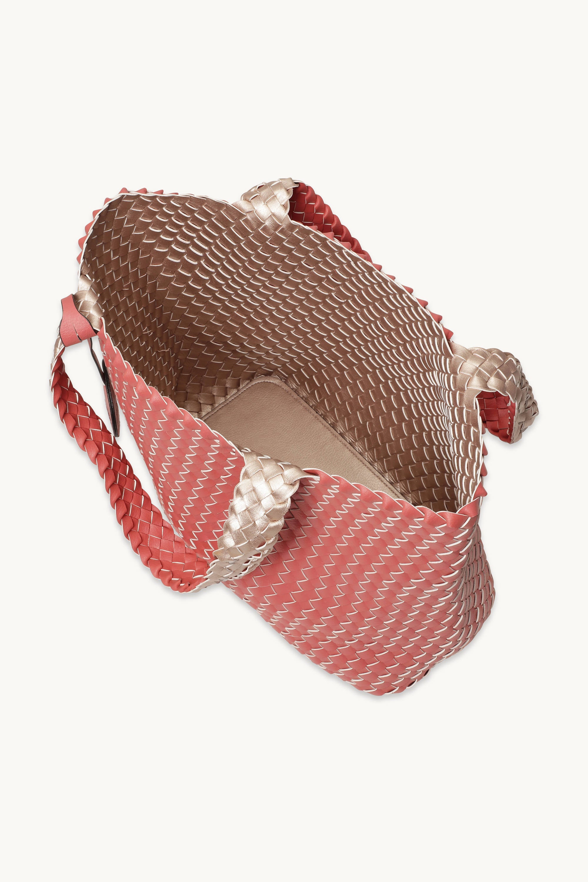 Tote Bag Geflochten - Durbarry Metallic Rose
