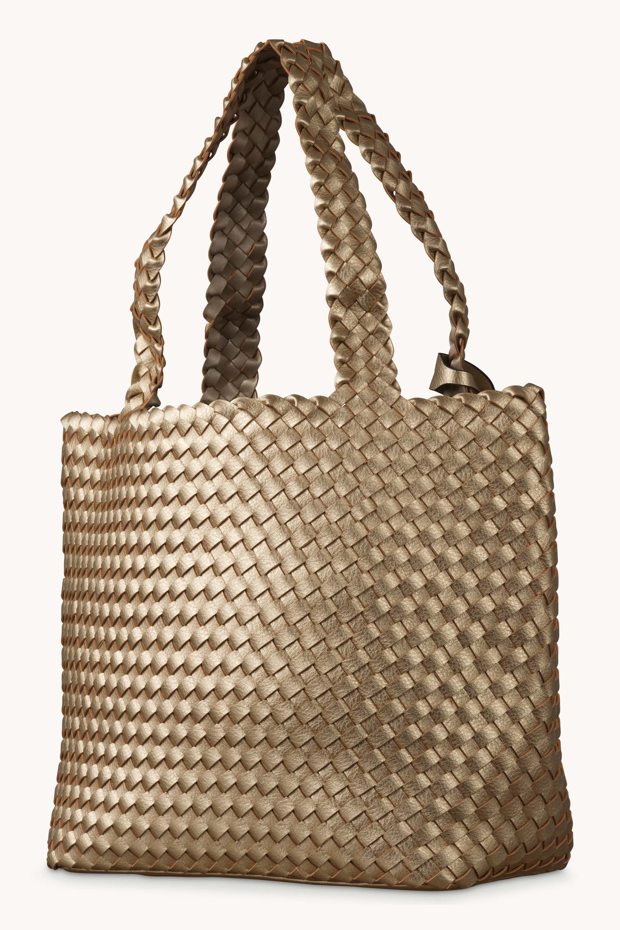 Tote Bag Geflochten - Platin Silver