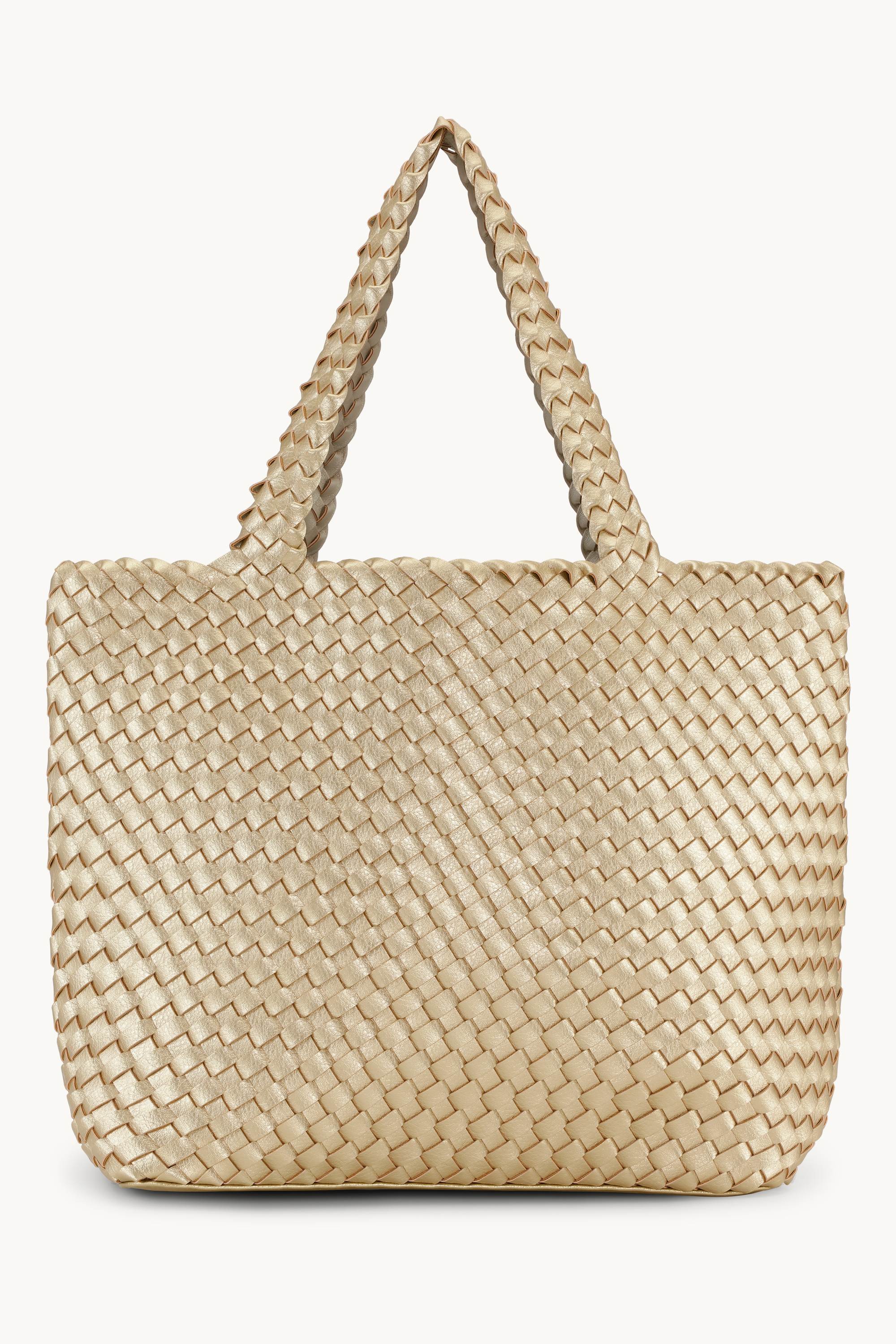 Tote Bag Geflochten - Platin Silver
