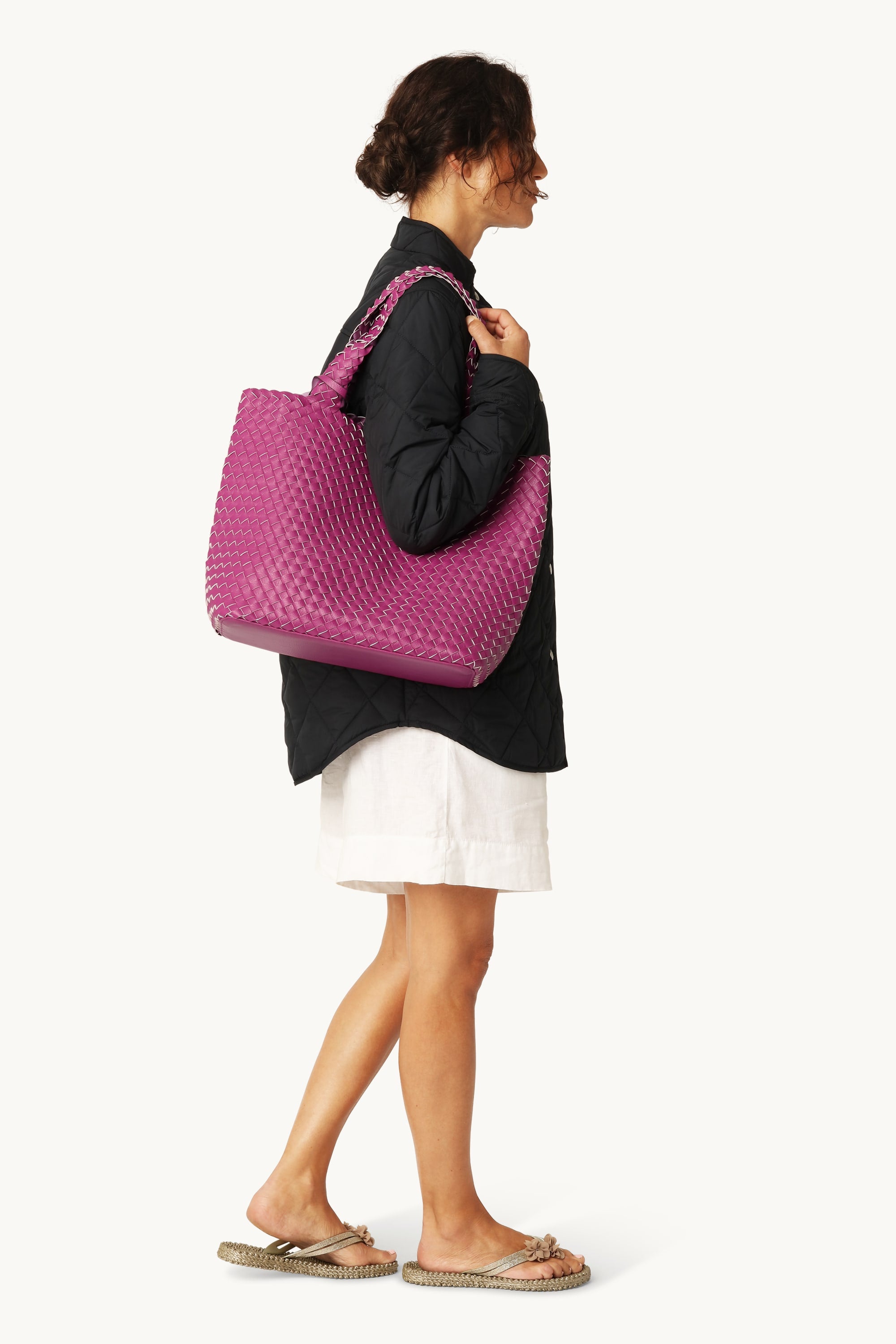 Tote Bag Geflochten - Magenta Haze Magenta Haze Metallic