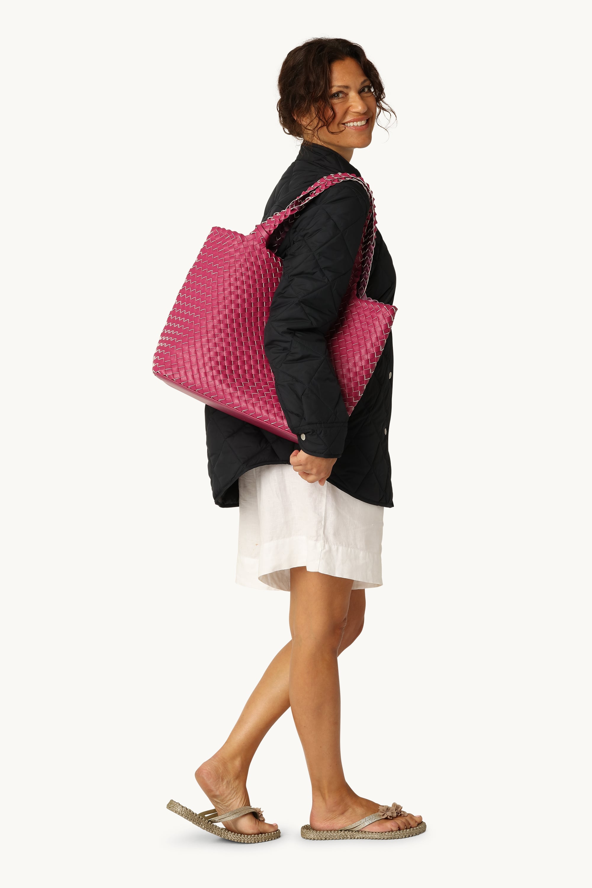 Tote Bag Geflochten - Magenta Haze Magenta Haze Metallic