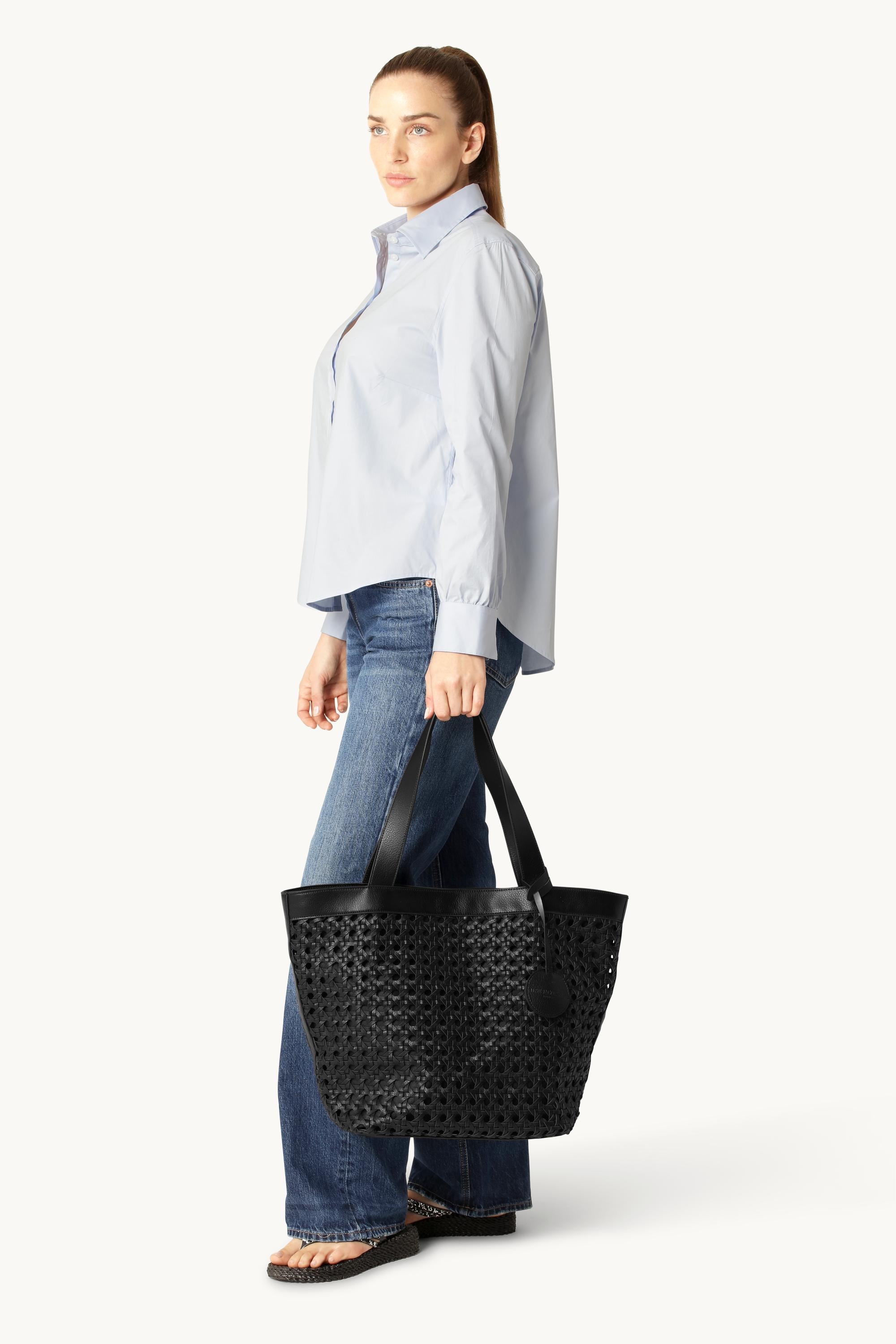Große Beach Bag - Black Black