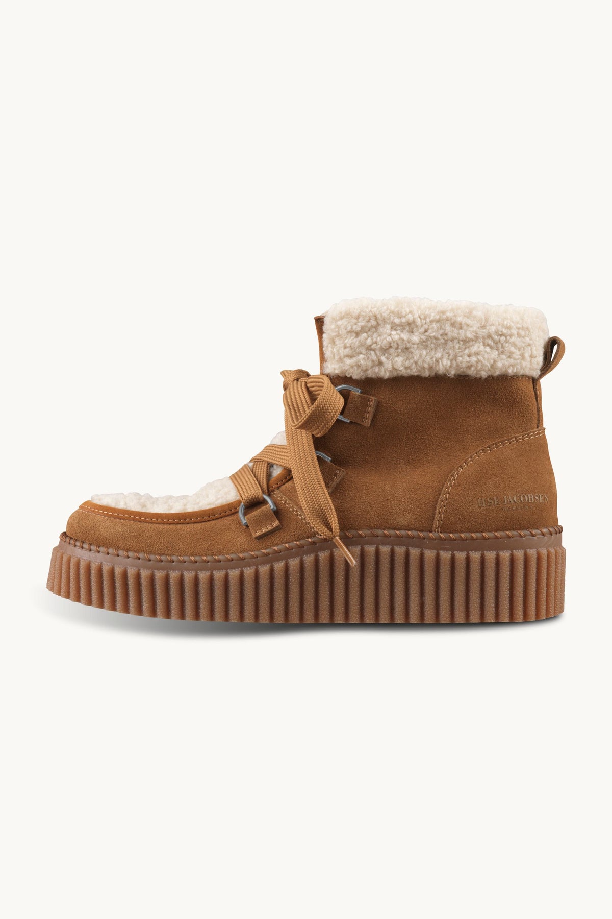 Wildlederstiefel mit Schnürung - Cashew Clay