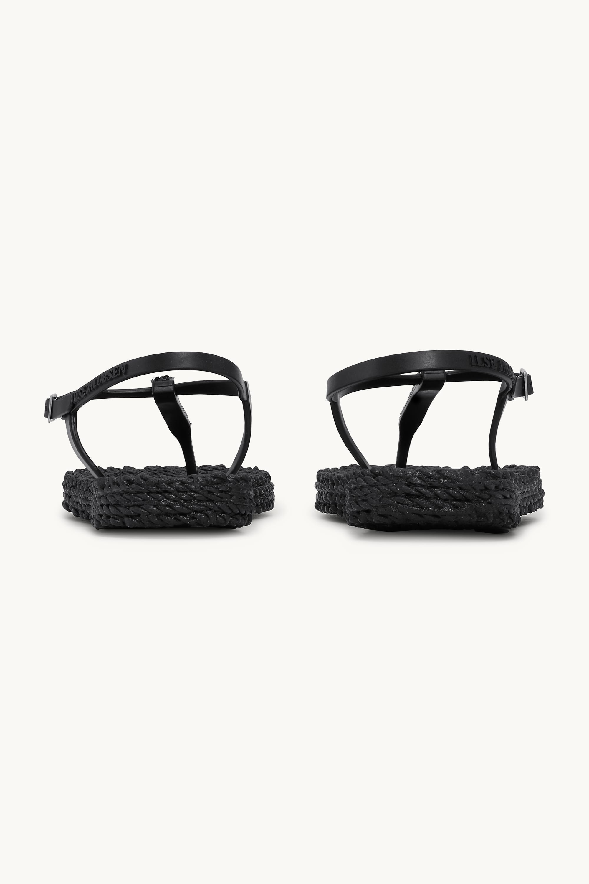 Flip Flops With Rhinestones - Black