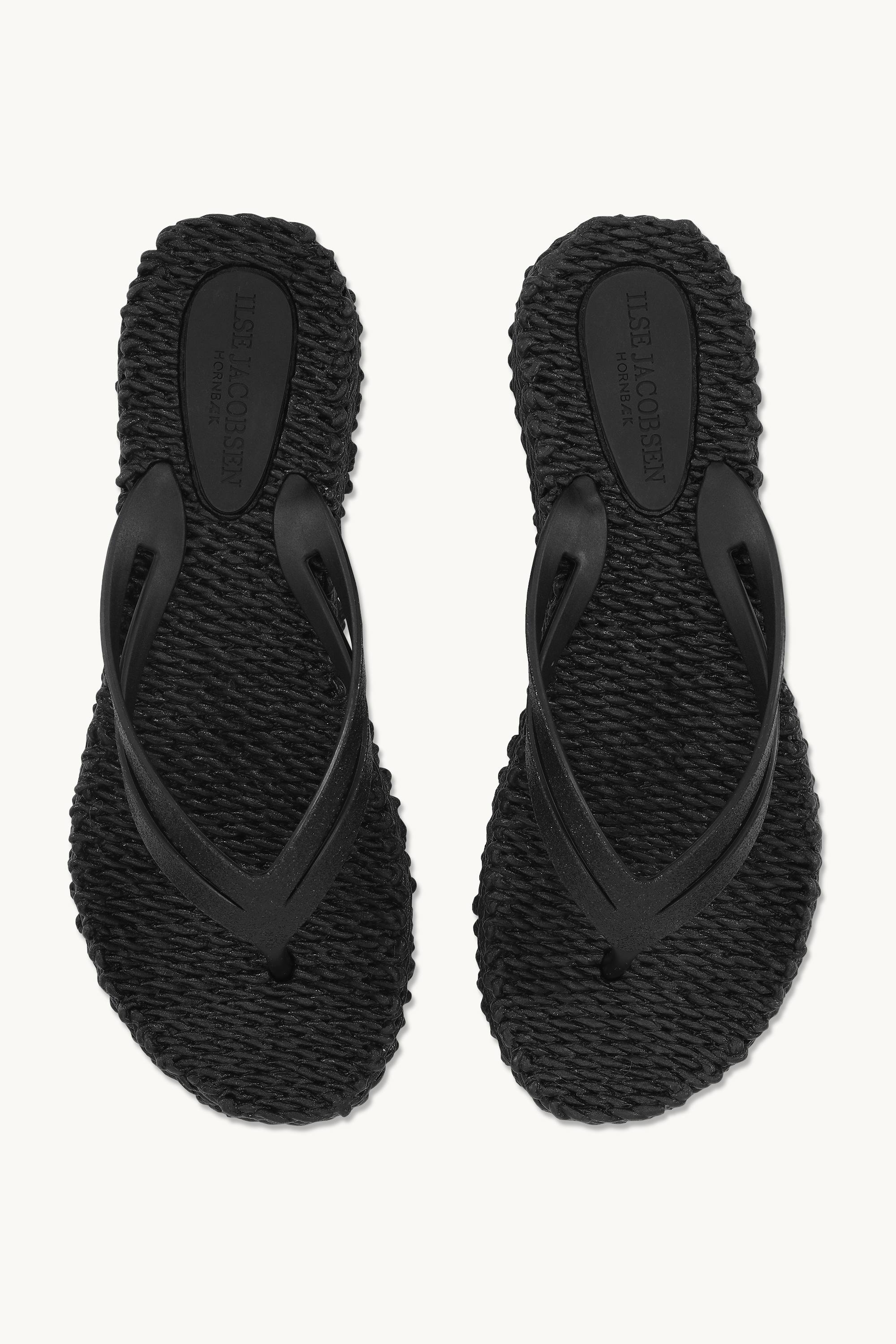 Plateau Flip-Flops Glitter - Black