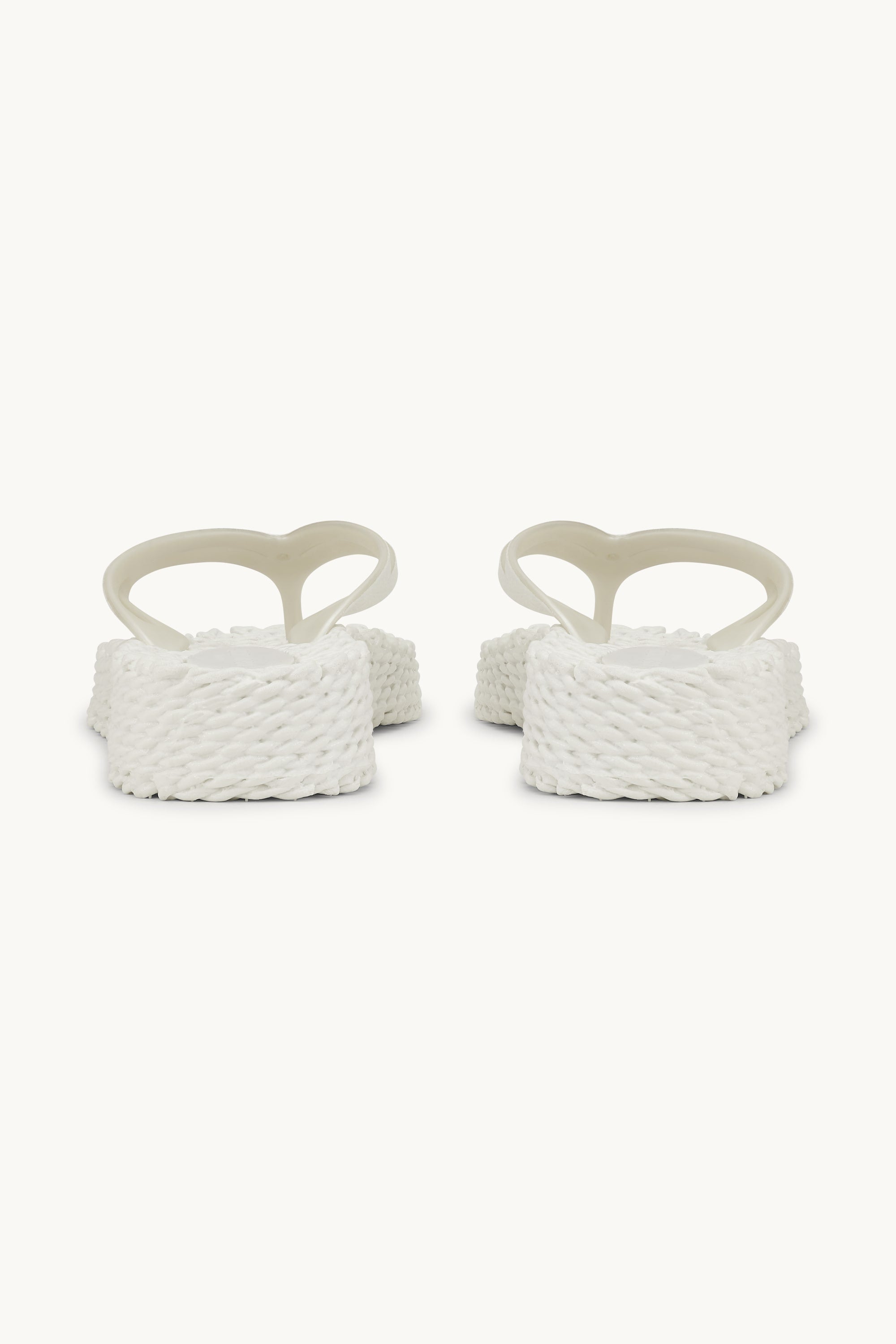 Plateau Flip-Flops Glitter - Creme