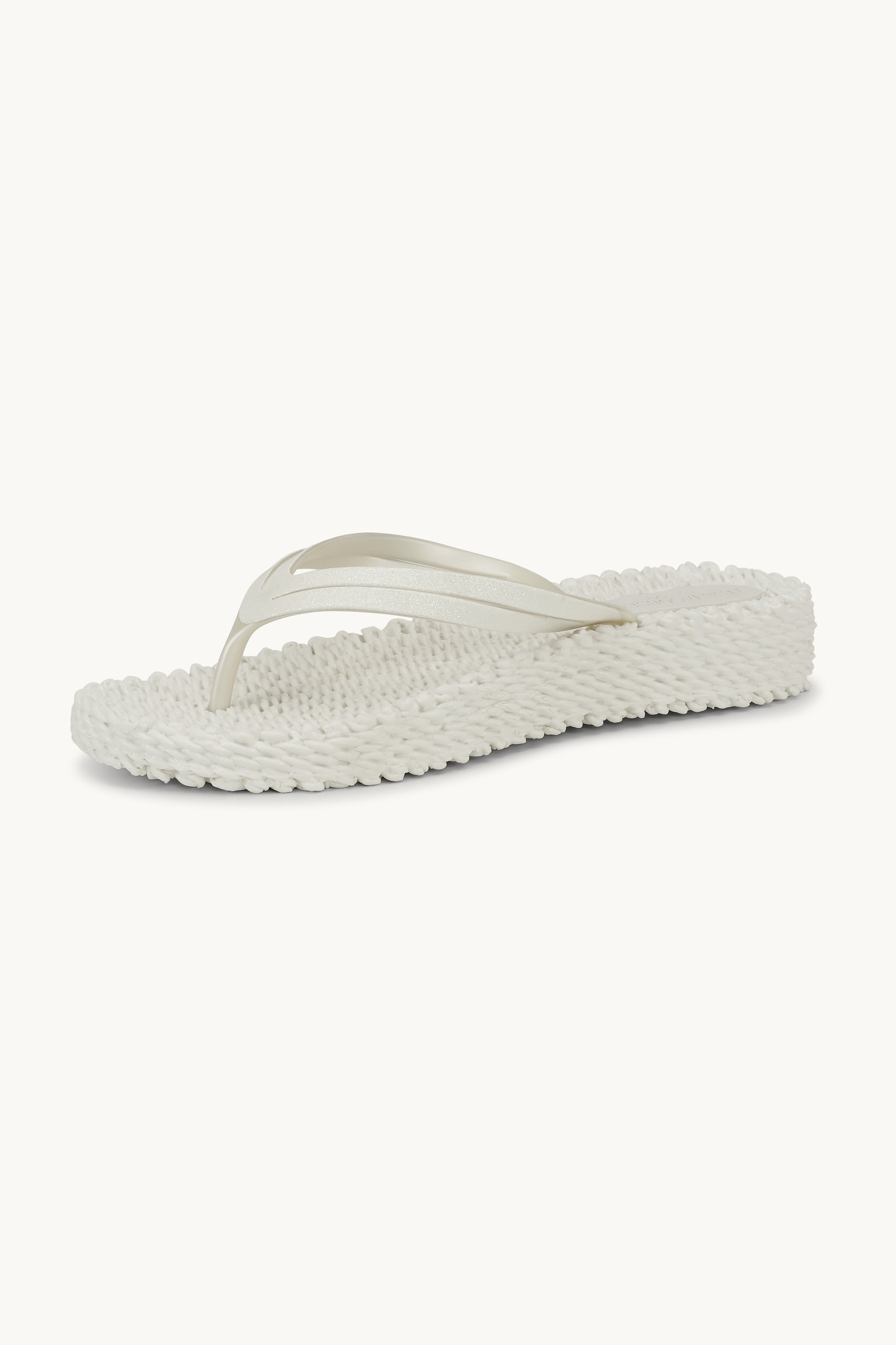 Plateau Flip-Flops Glitter - Creme