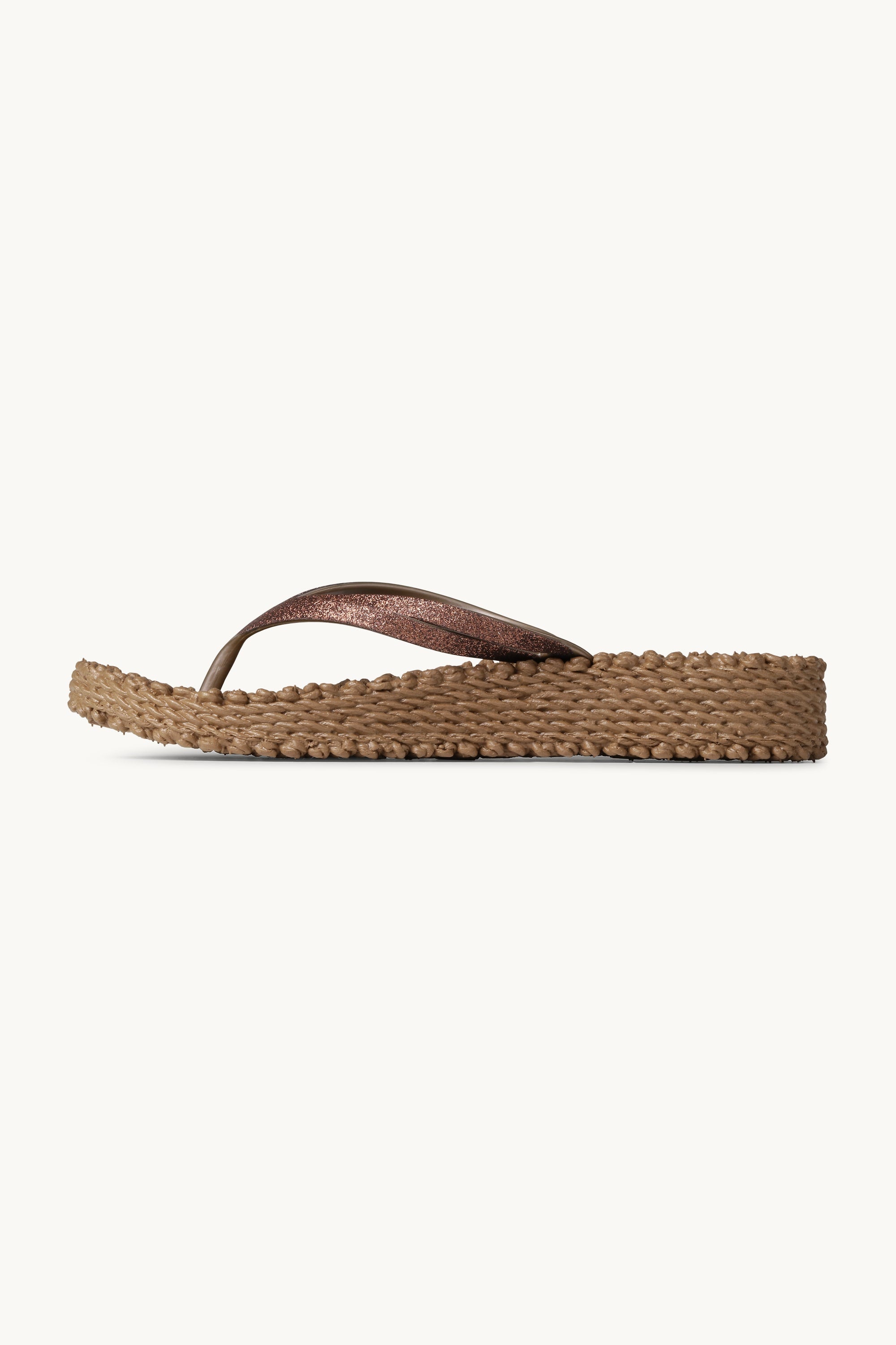 Plateau Flip-Flops Glitter - Mocca