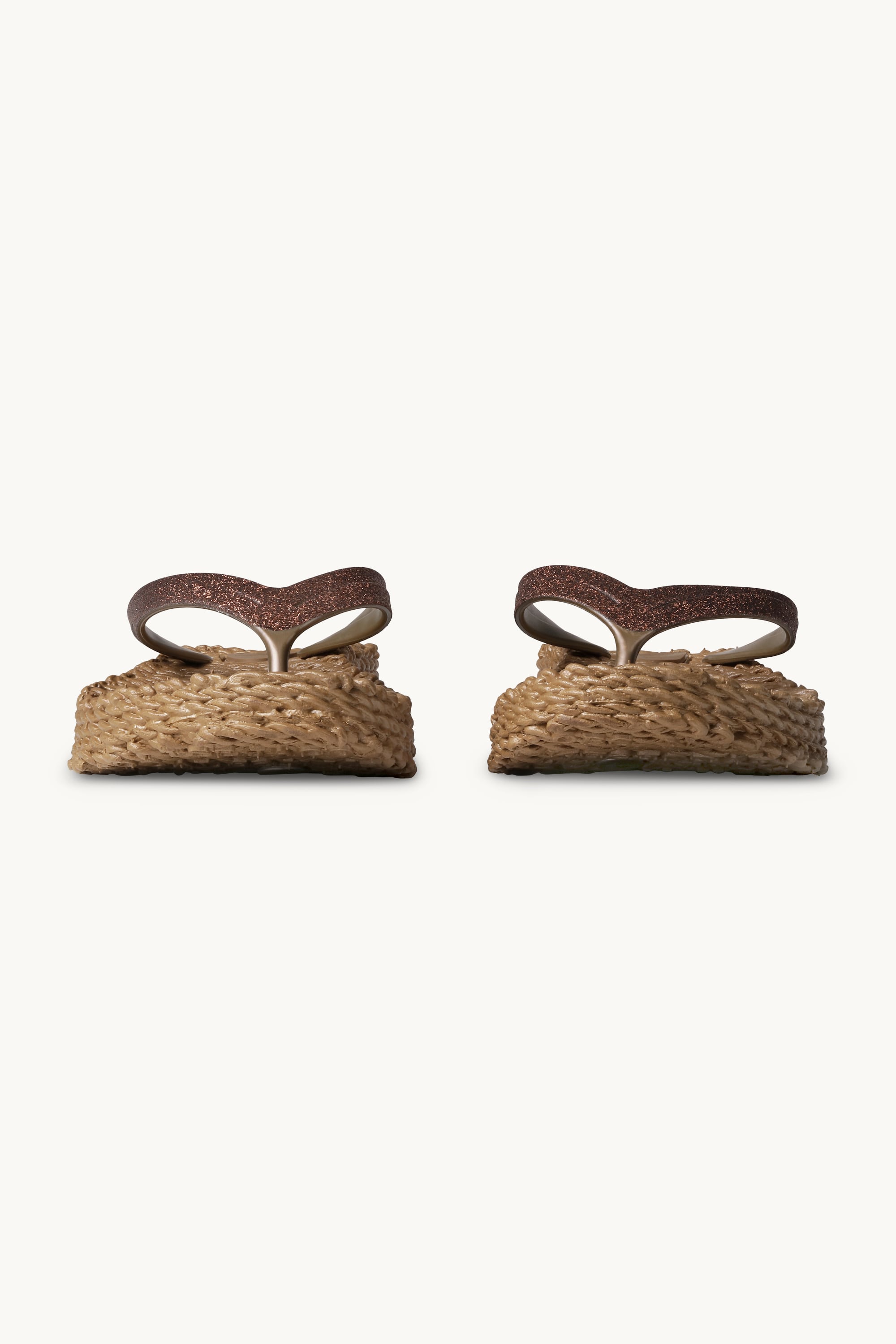 Plateau Flip-Flops Glitter - Mocca