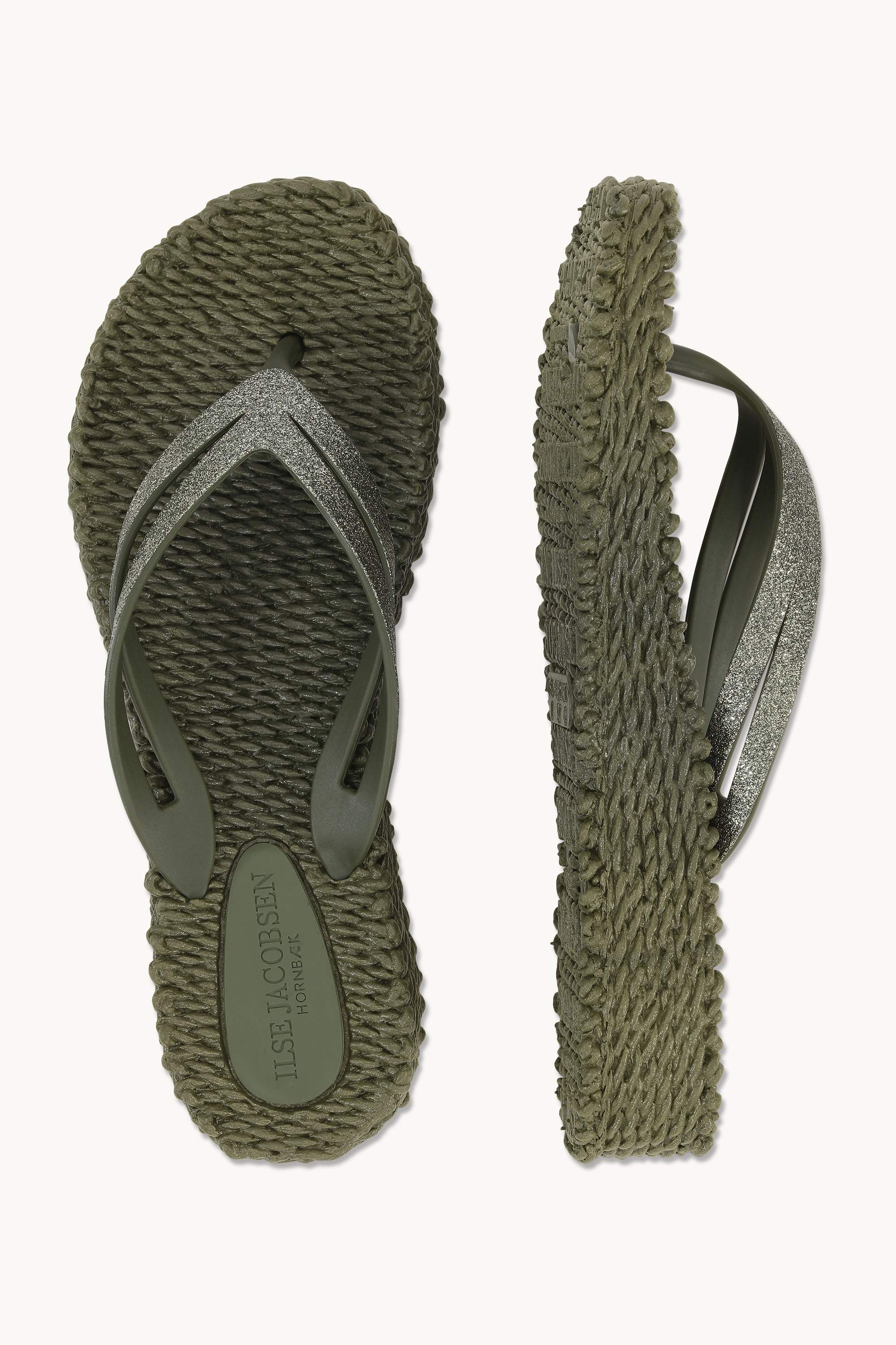 Plateau Flip-Flops Glitter - Army