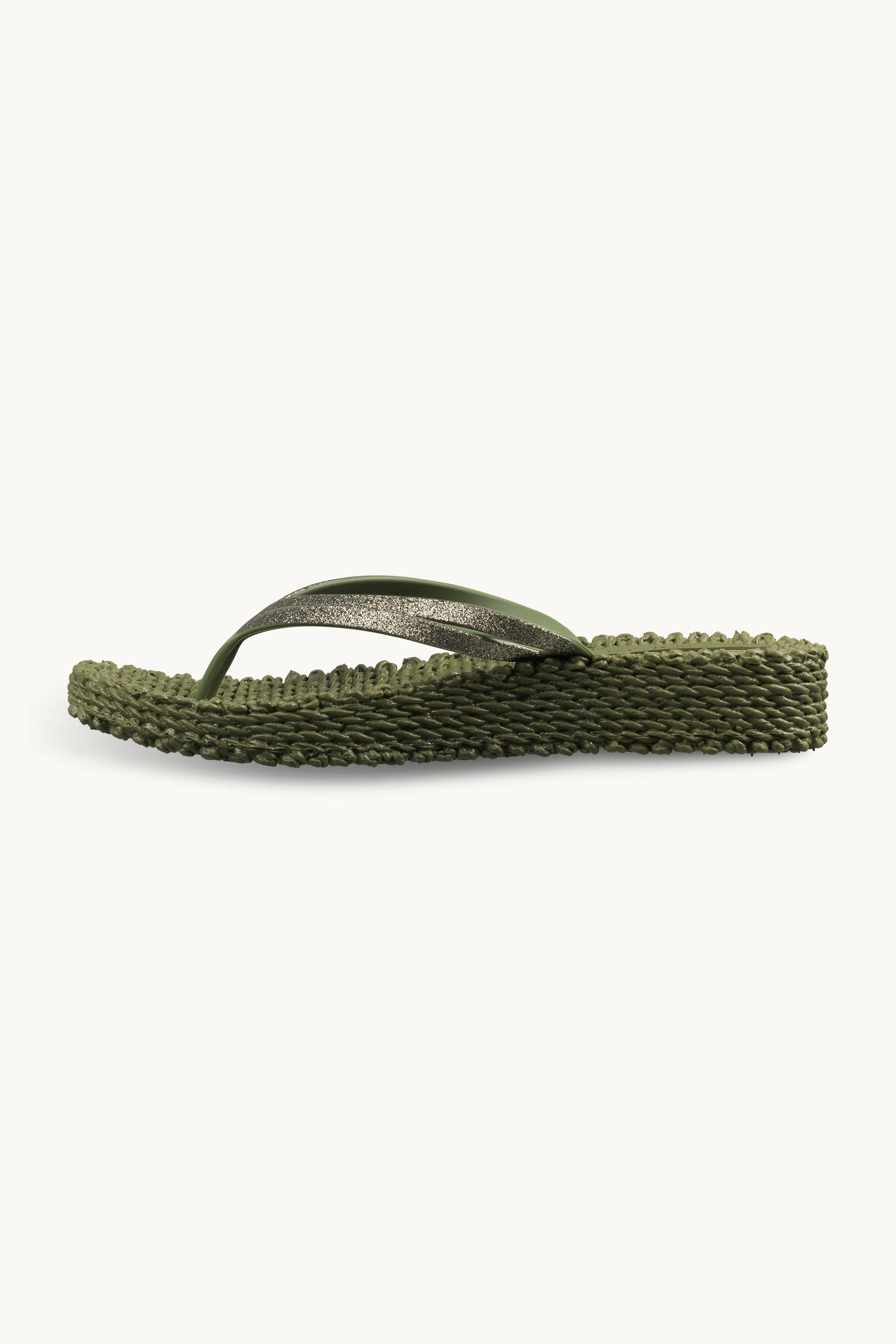 Plateau Flip-Flops Glitter - Sphagnum