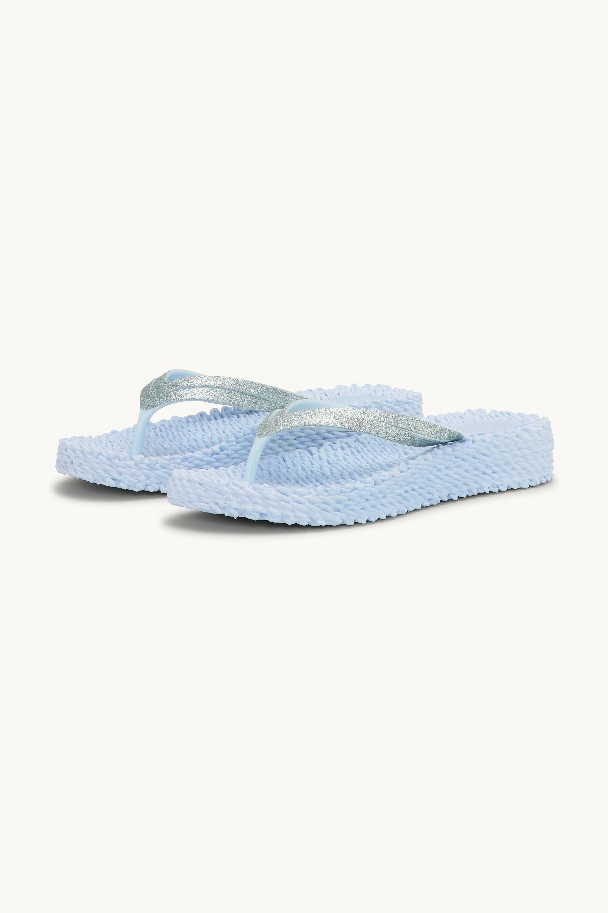 Plateau Flip-Flops Glitter - Blue Bell