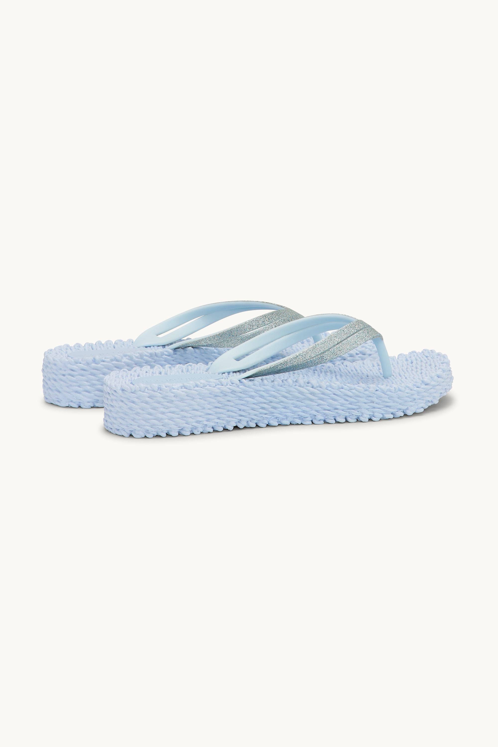 Plateau Flip-Flops Glitter - Blue Bell