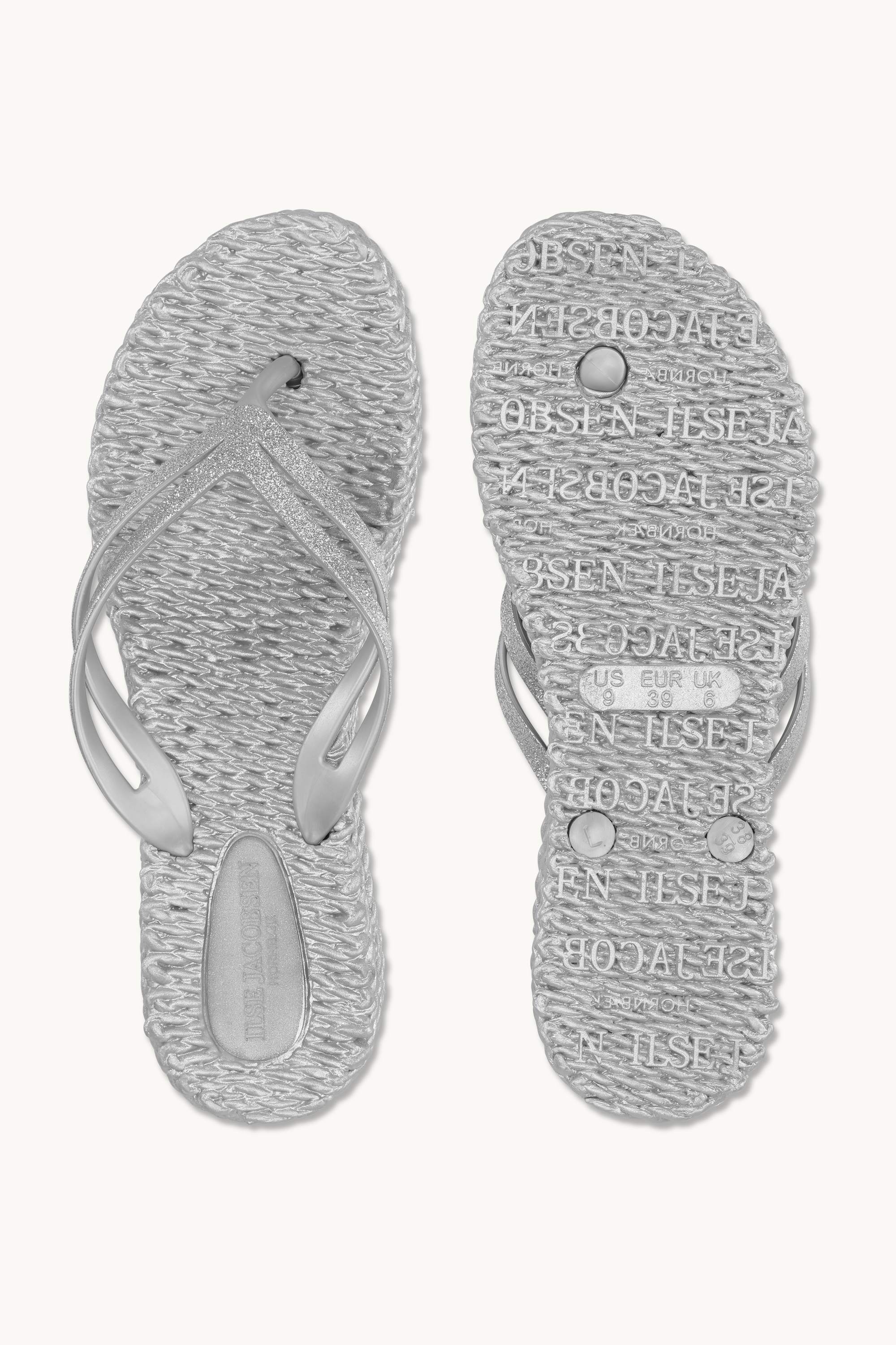 Plateau Flip-Flops Glitter - Silver