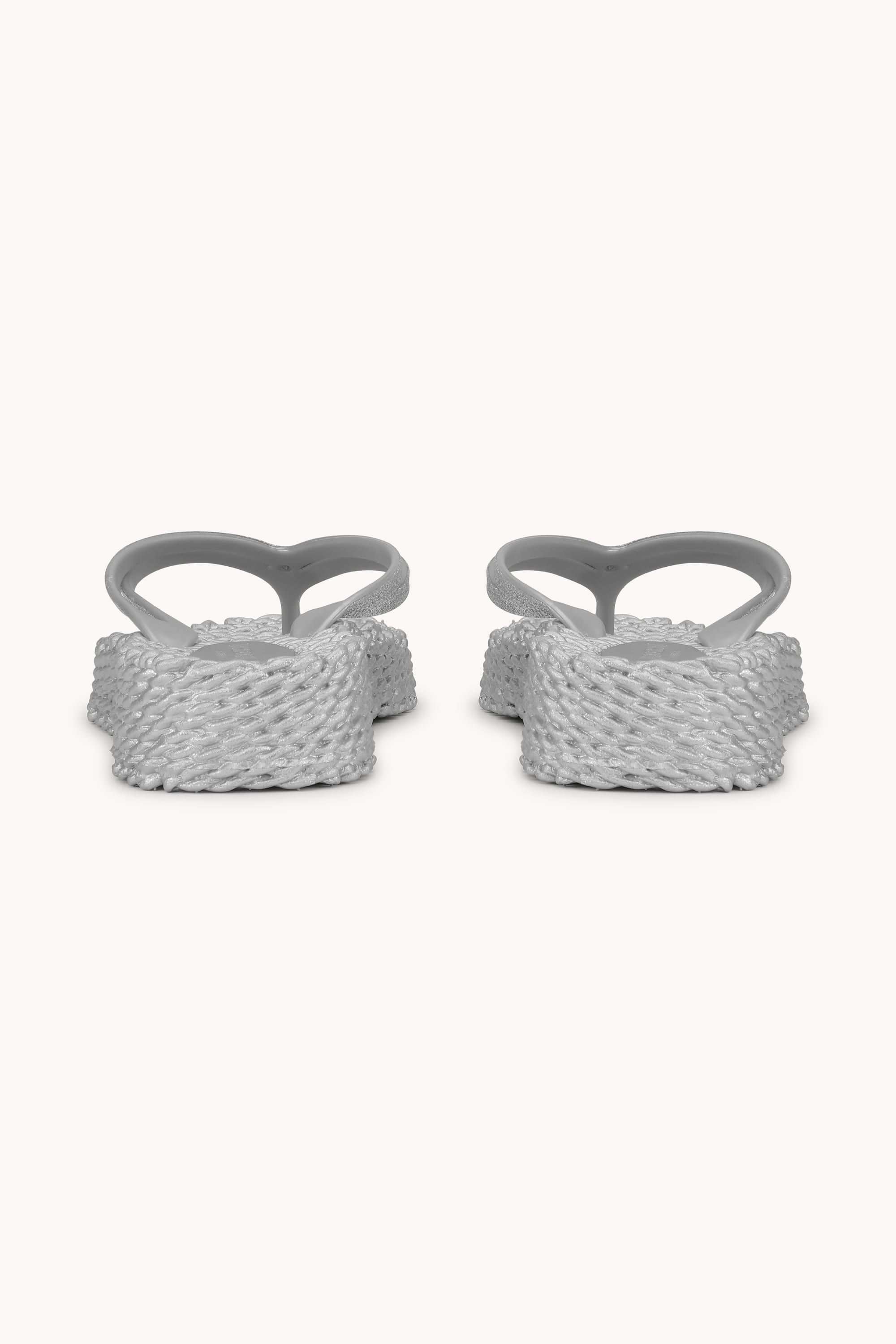 Plateau Flip-Flops Glitter - Silver