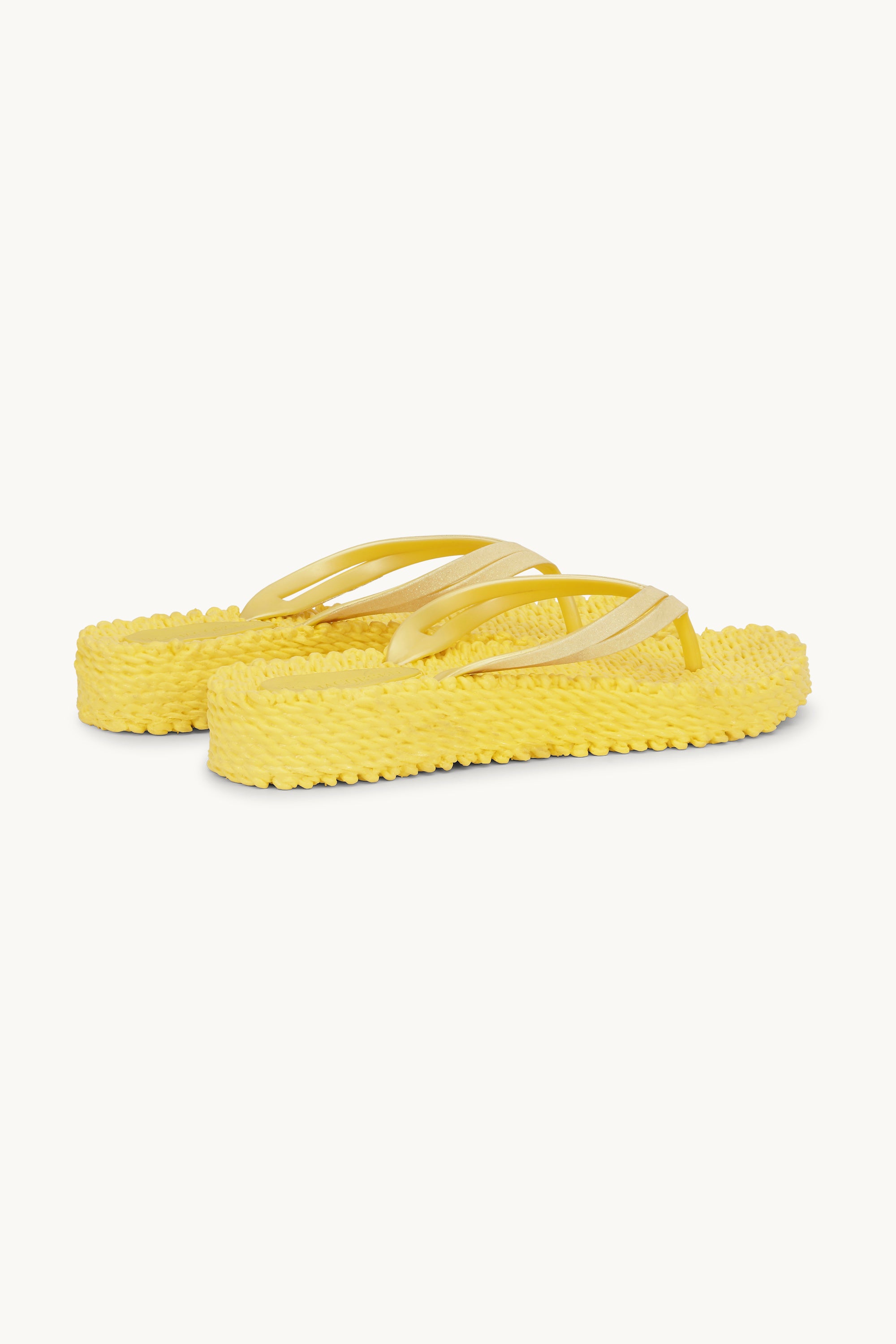 Plateau Flip-Flops Glitter - Pale Banana