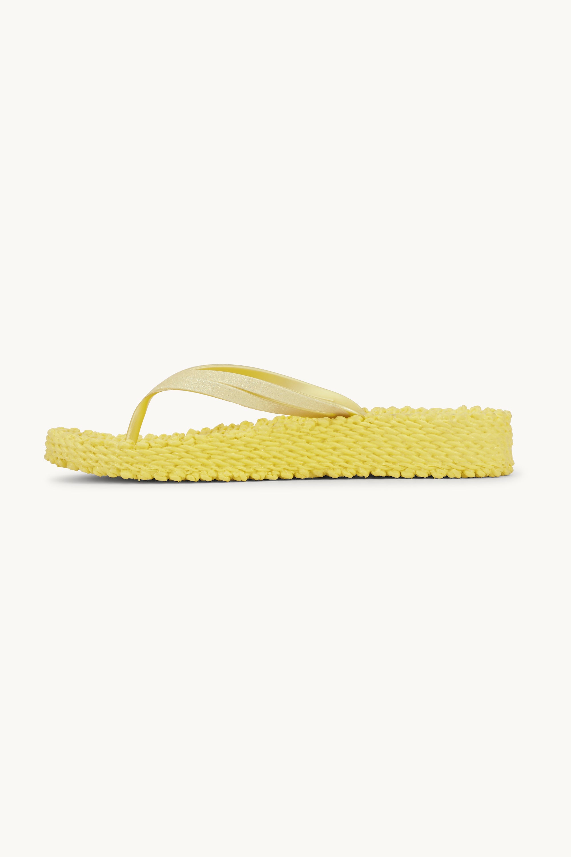 Plateau Flip-Flops Glitter - Pale Banana