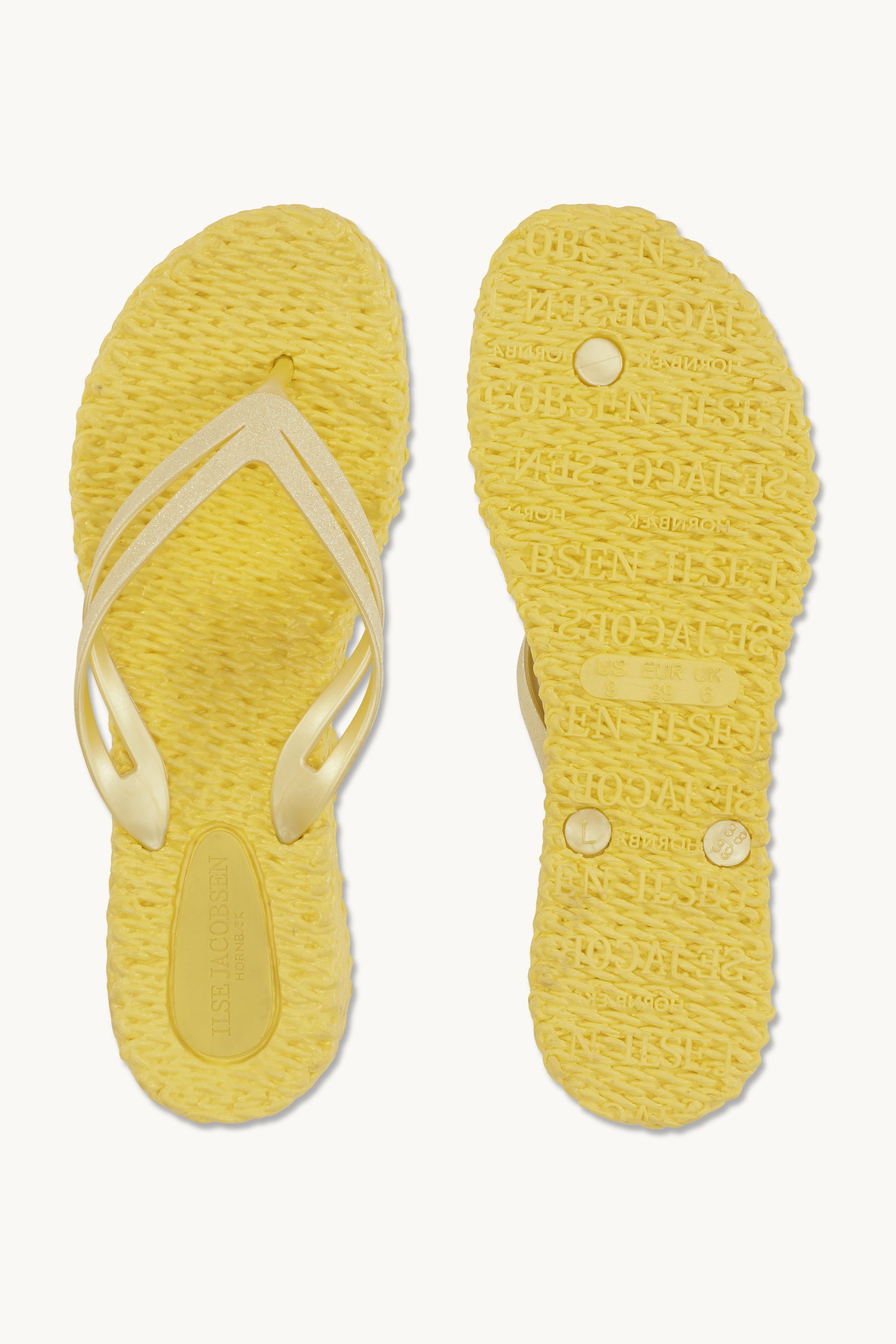 Plateau Flip-Flops Glitter - Pale Banana
