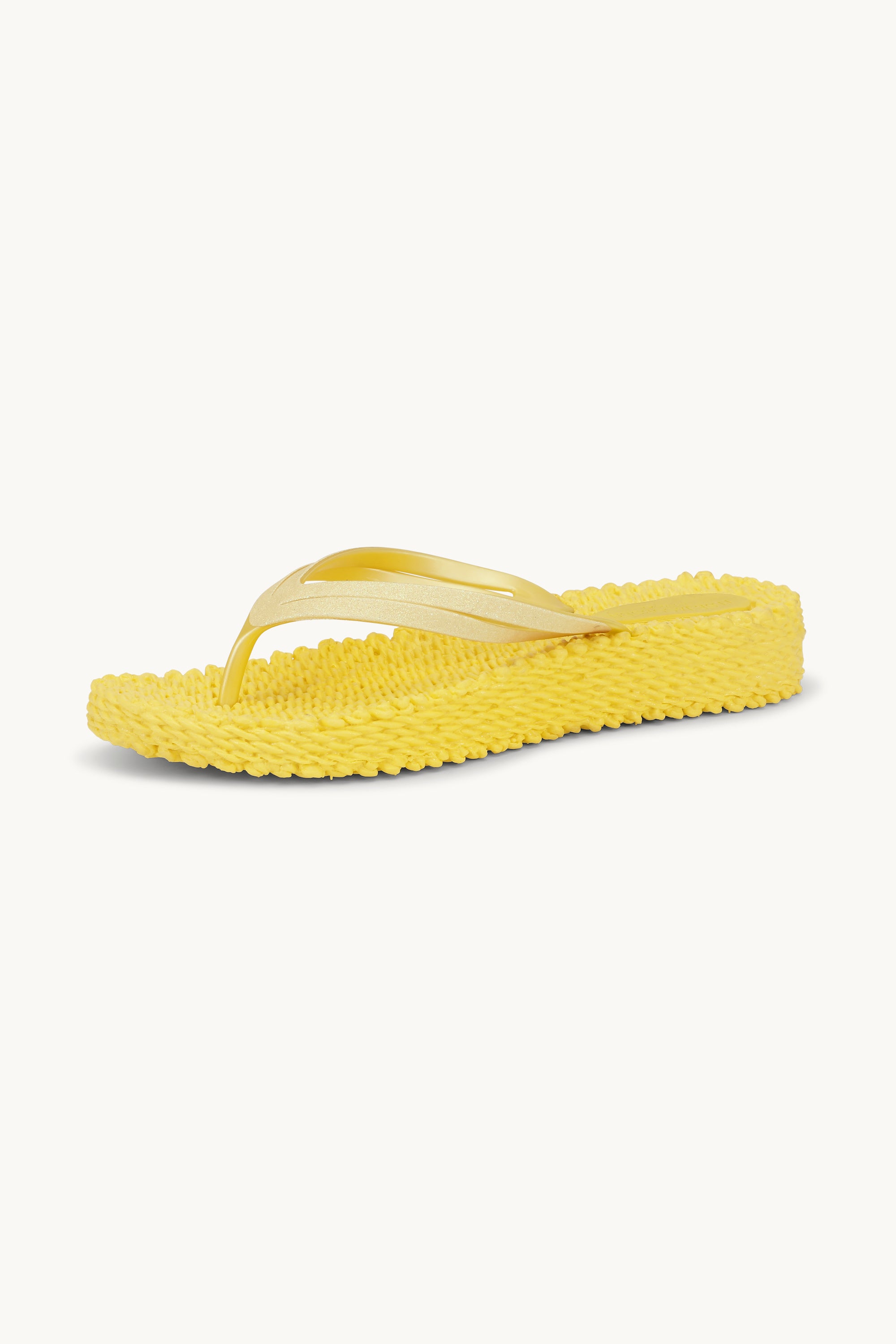 Plateau Flip-Flops Glitter - Pale Banana