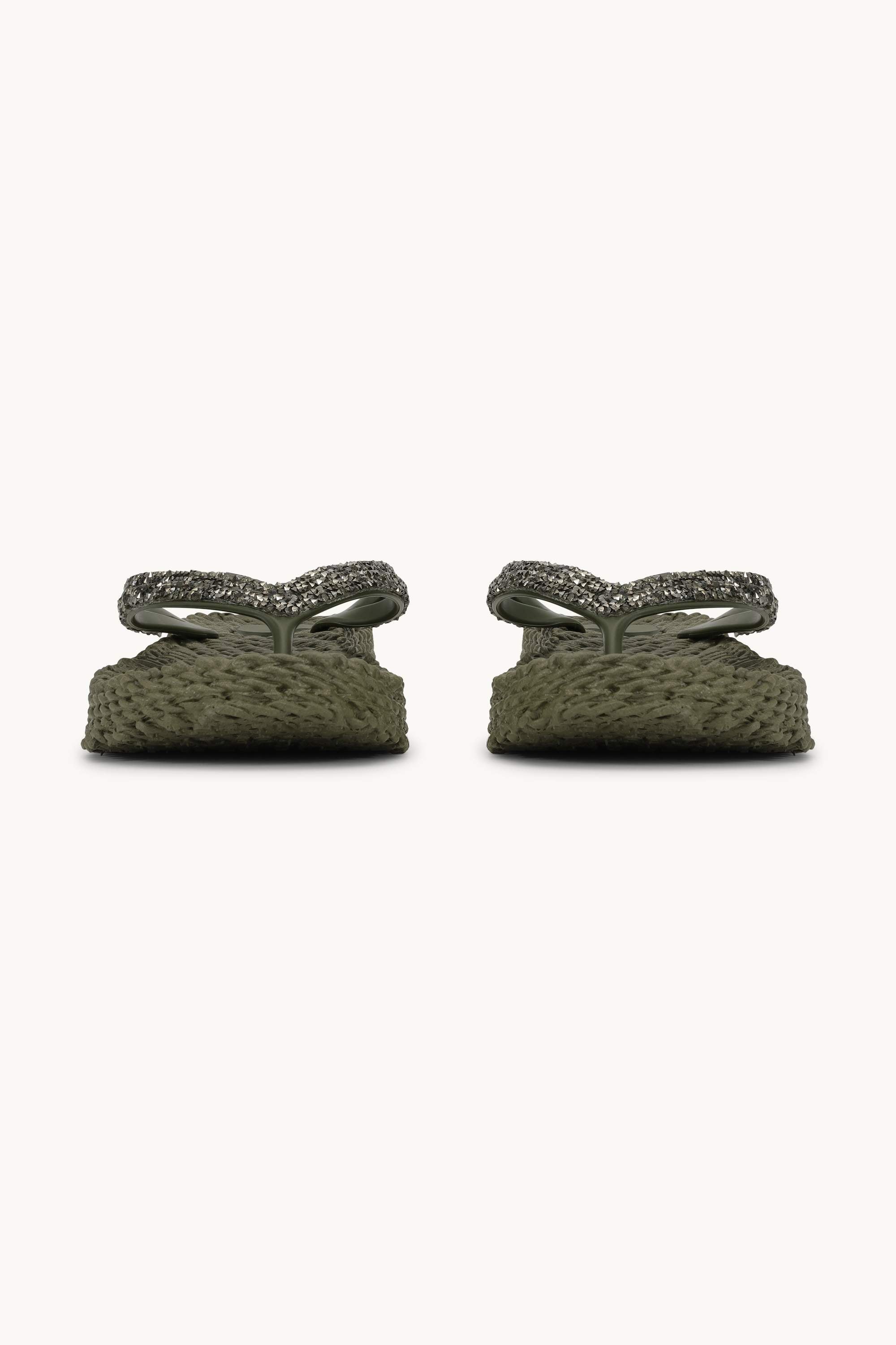 Plateau Flip-Flops Glitzersteine - Army