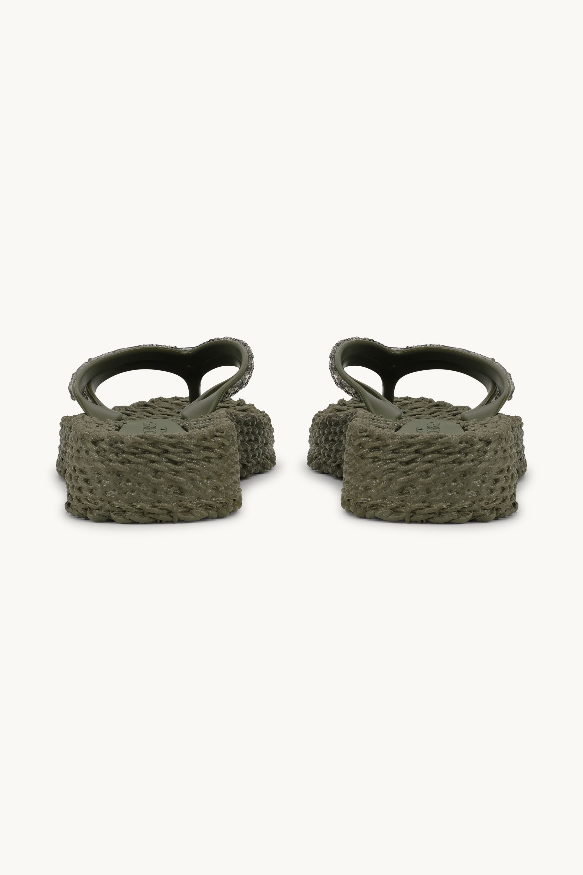 Plateau Flip-Flops Glitzersteine - Army