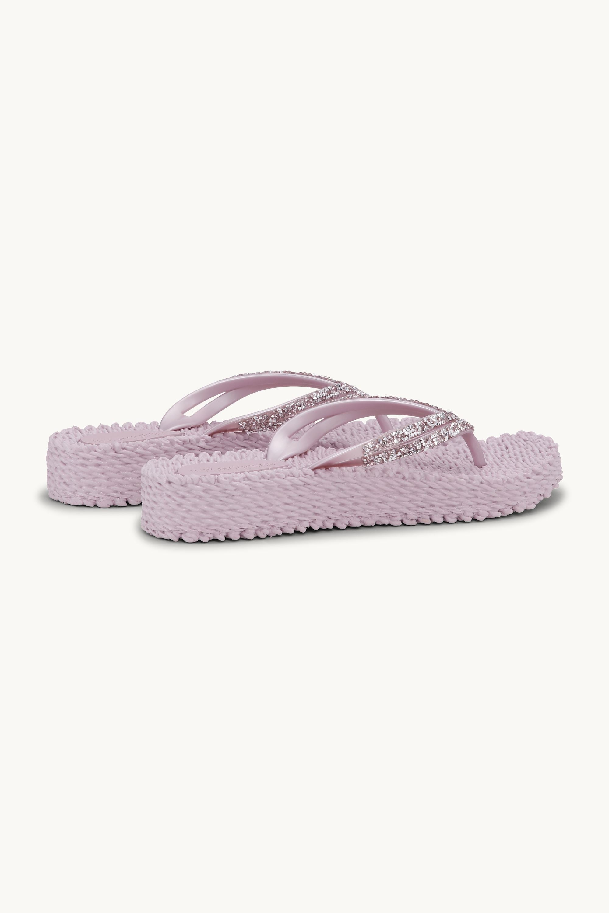 Plateau Flip-Flops Glitzersteine - Mauve Shadows