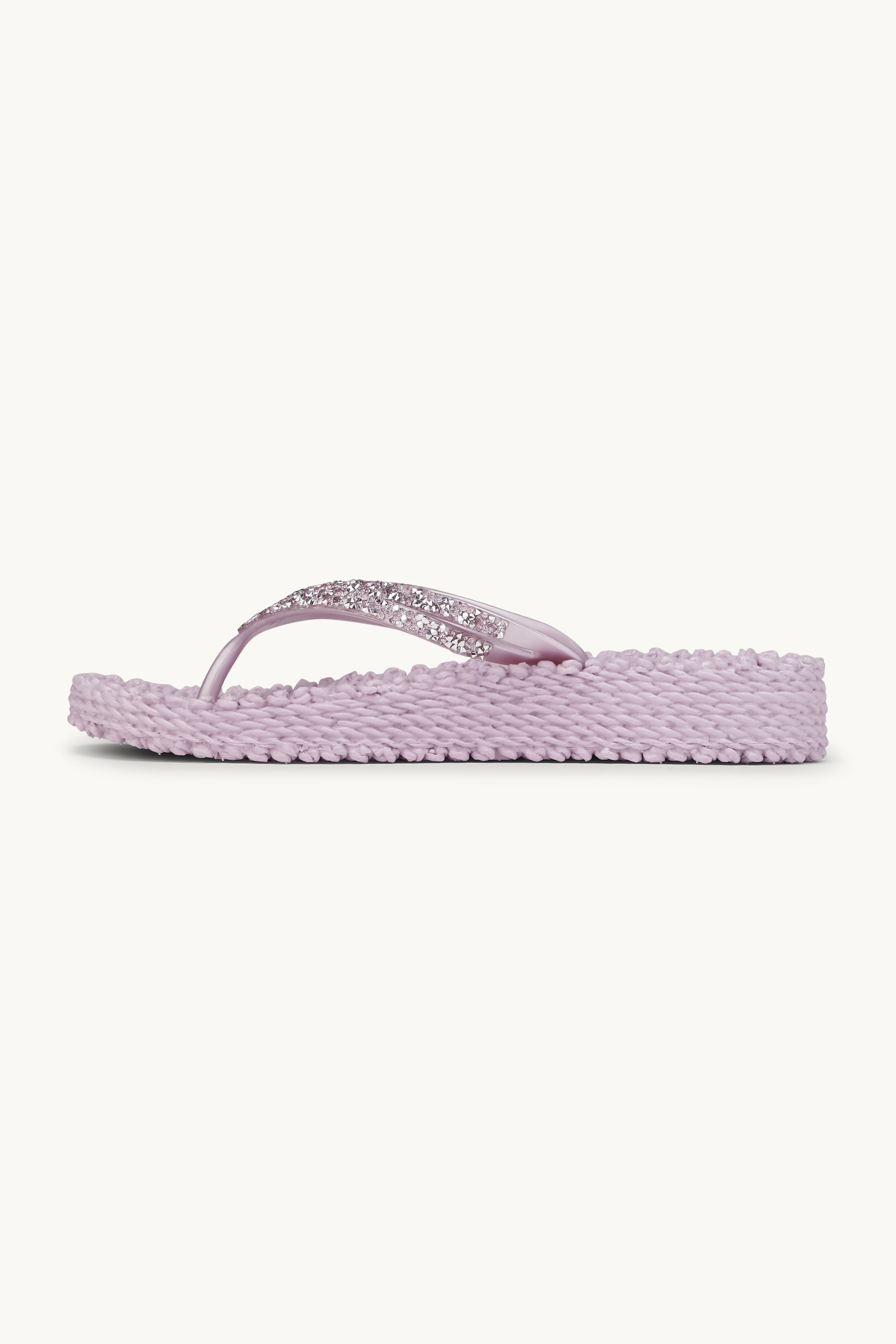Plateau Flip-Flops Glitzersteine - Mauve Shadows