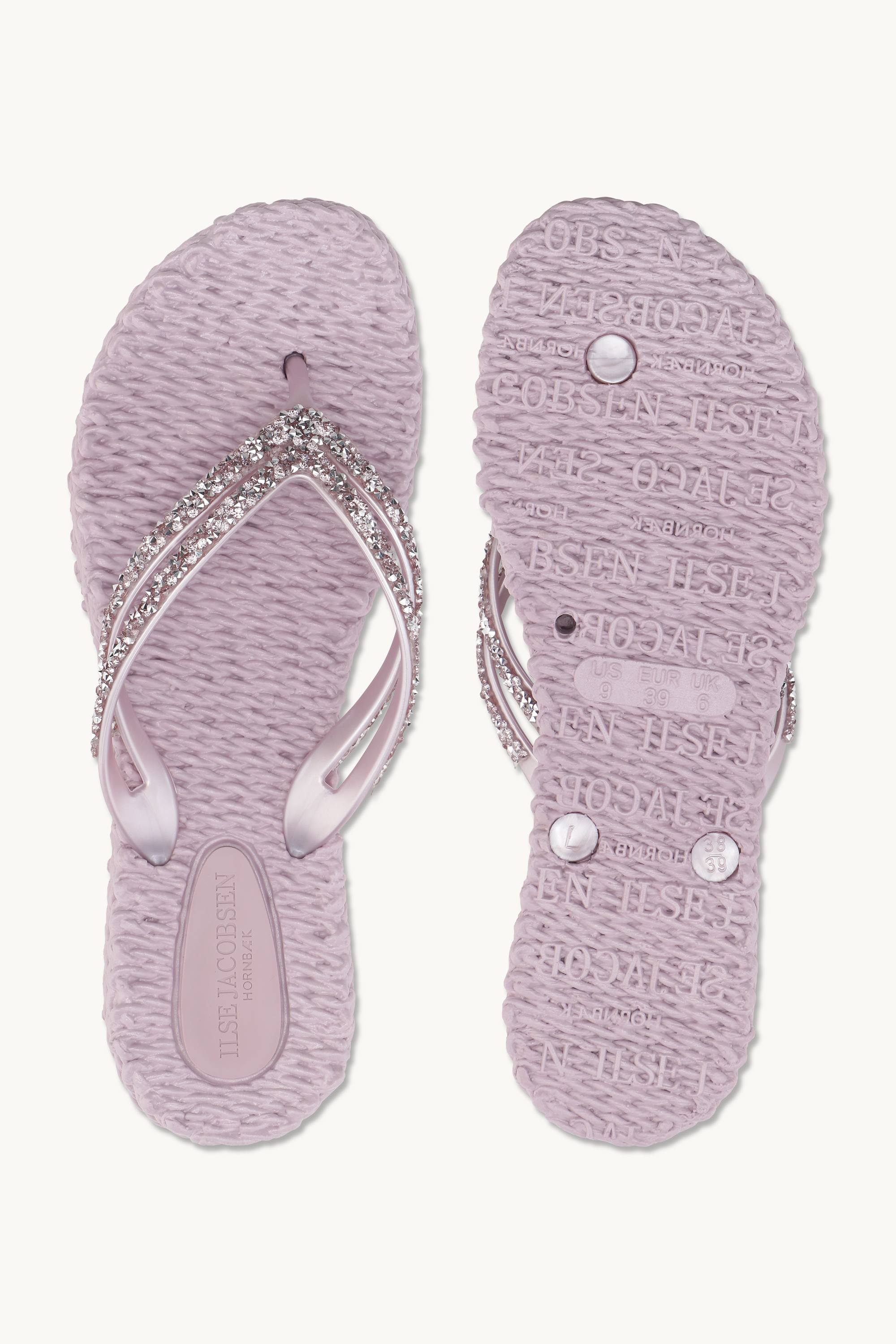 Plateau Flip-Flops Glitzersteine - Mauve Shadows