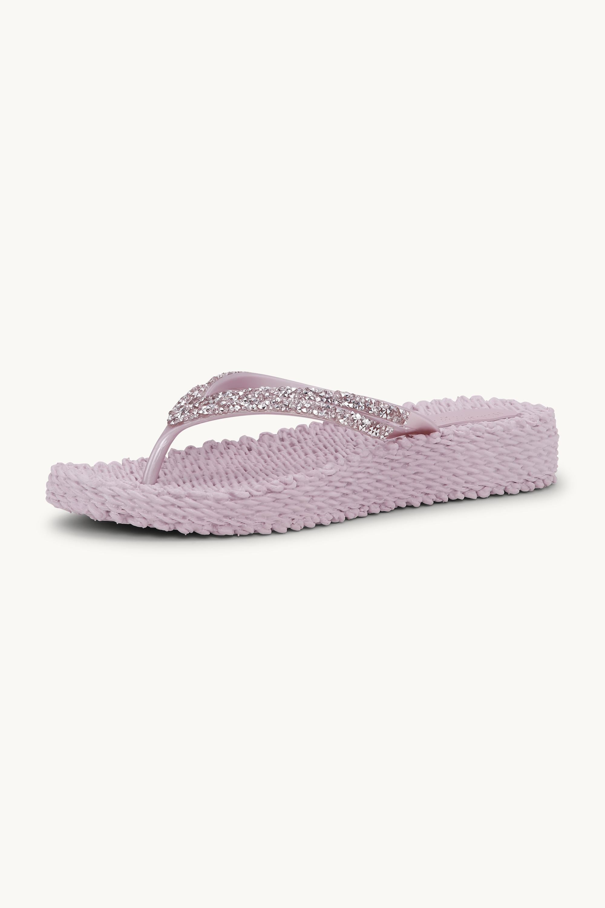 Plateau Flip-Flops Glitzersteine - Mauve Shadows