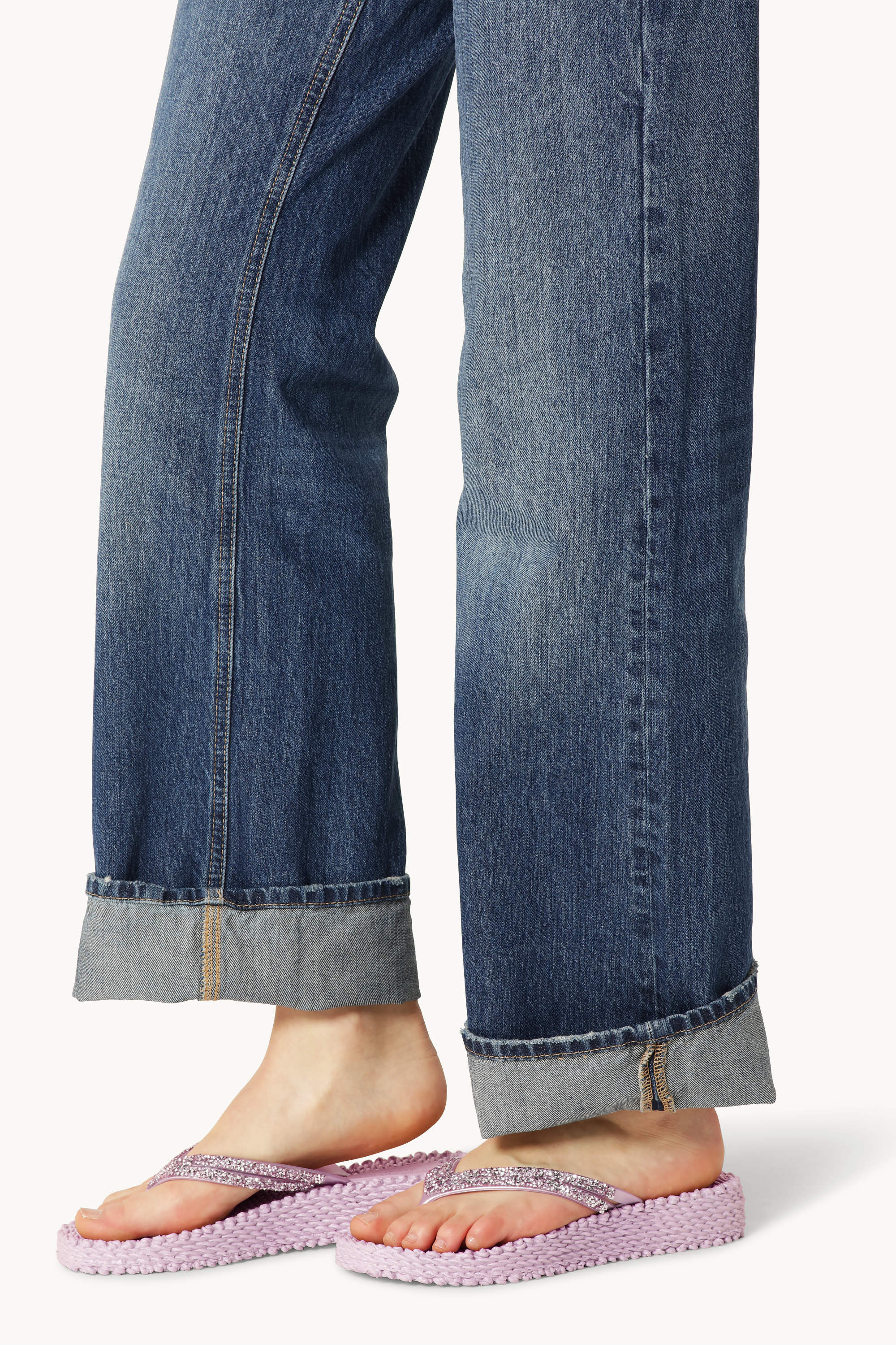 Plateau Flip-Flops Glitzersteine - Mauve Shadows