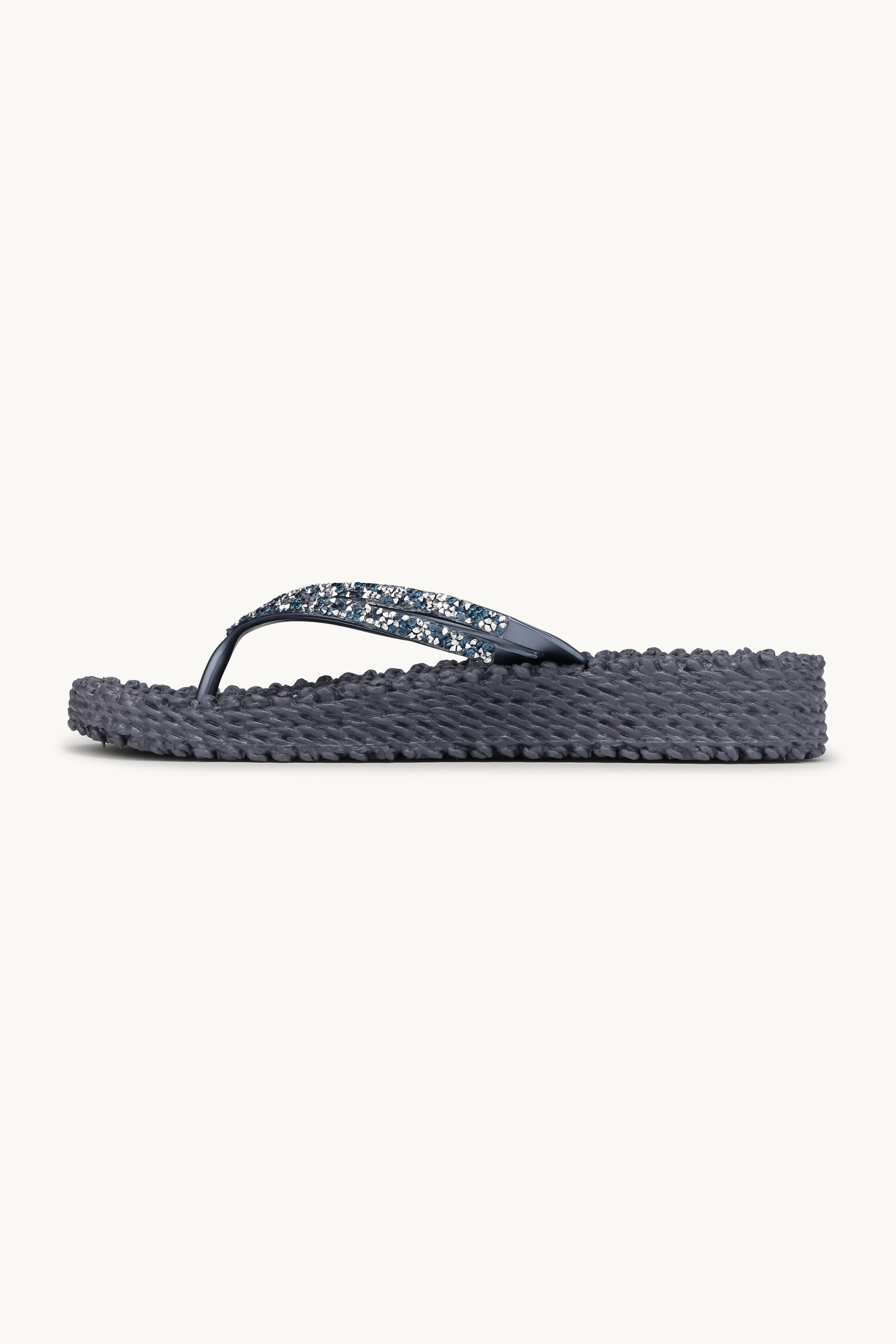 Plateau Flip-Flops Glitzersteine - Ombre Blue