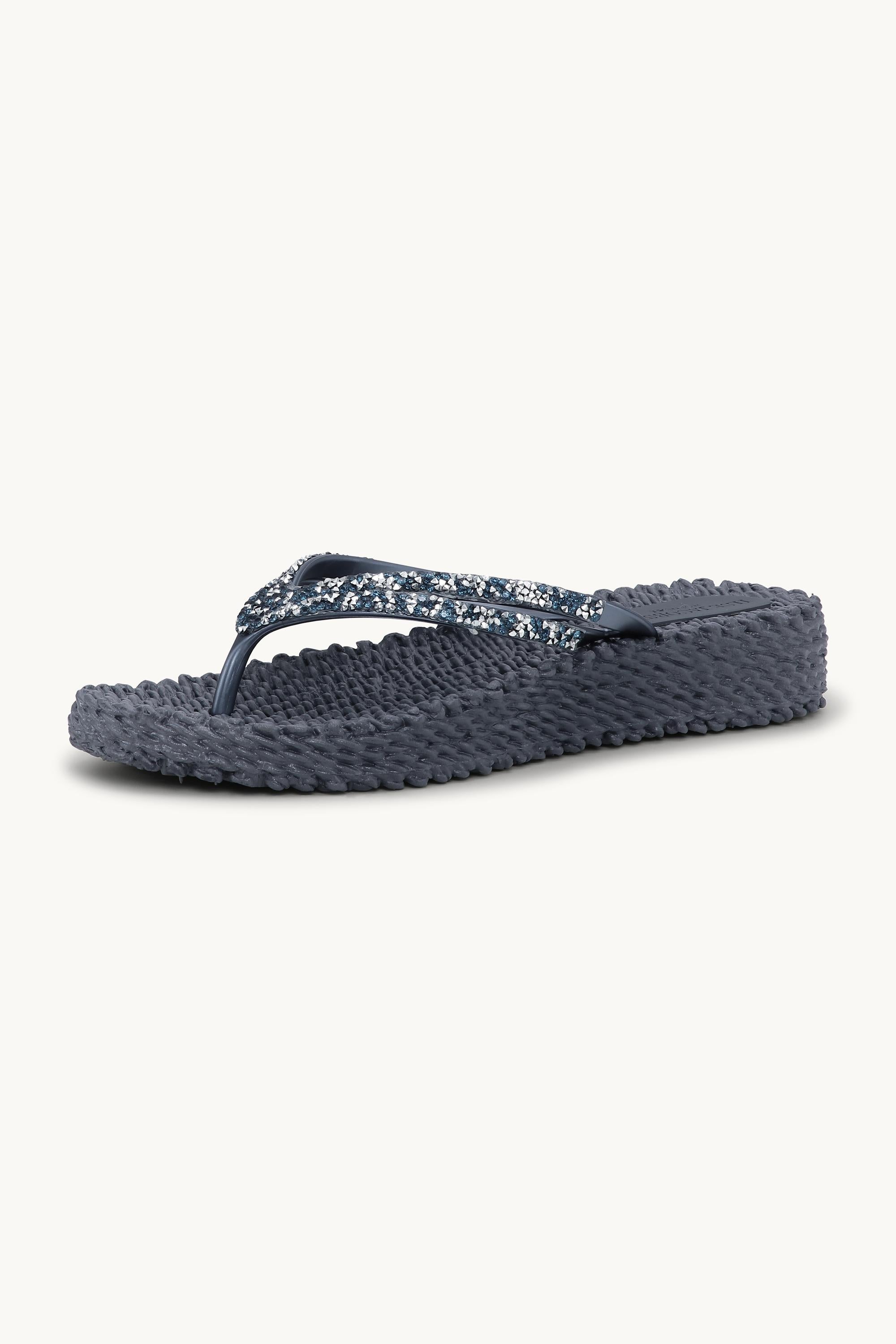 Plateau Flip-Flops Glitzersteine - Ombre Blue