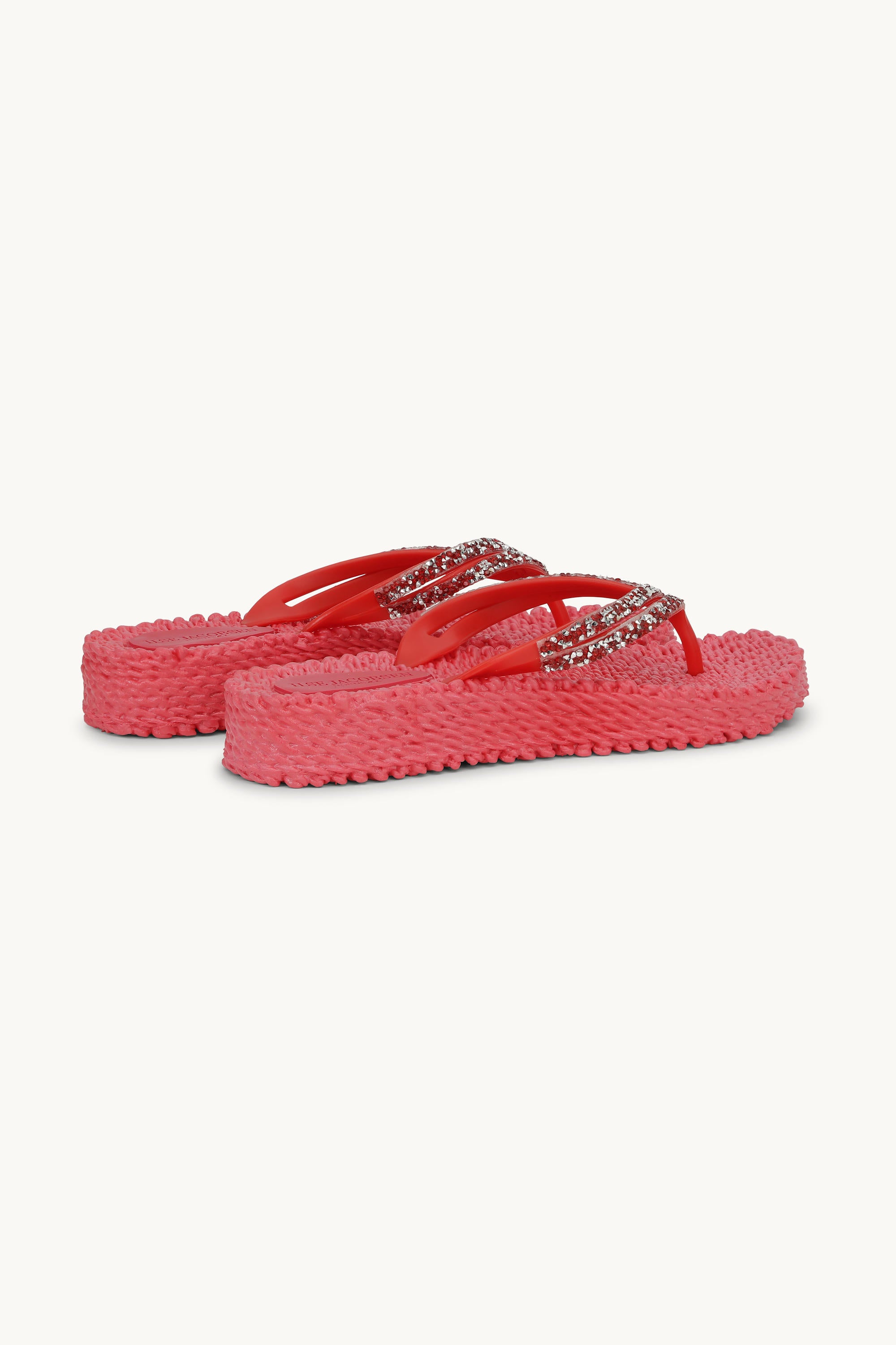 Plateau Flip-Flops Glitzersteine - Raspberry