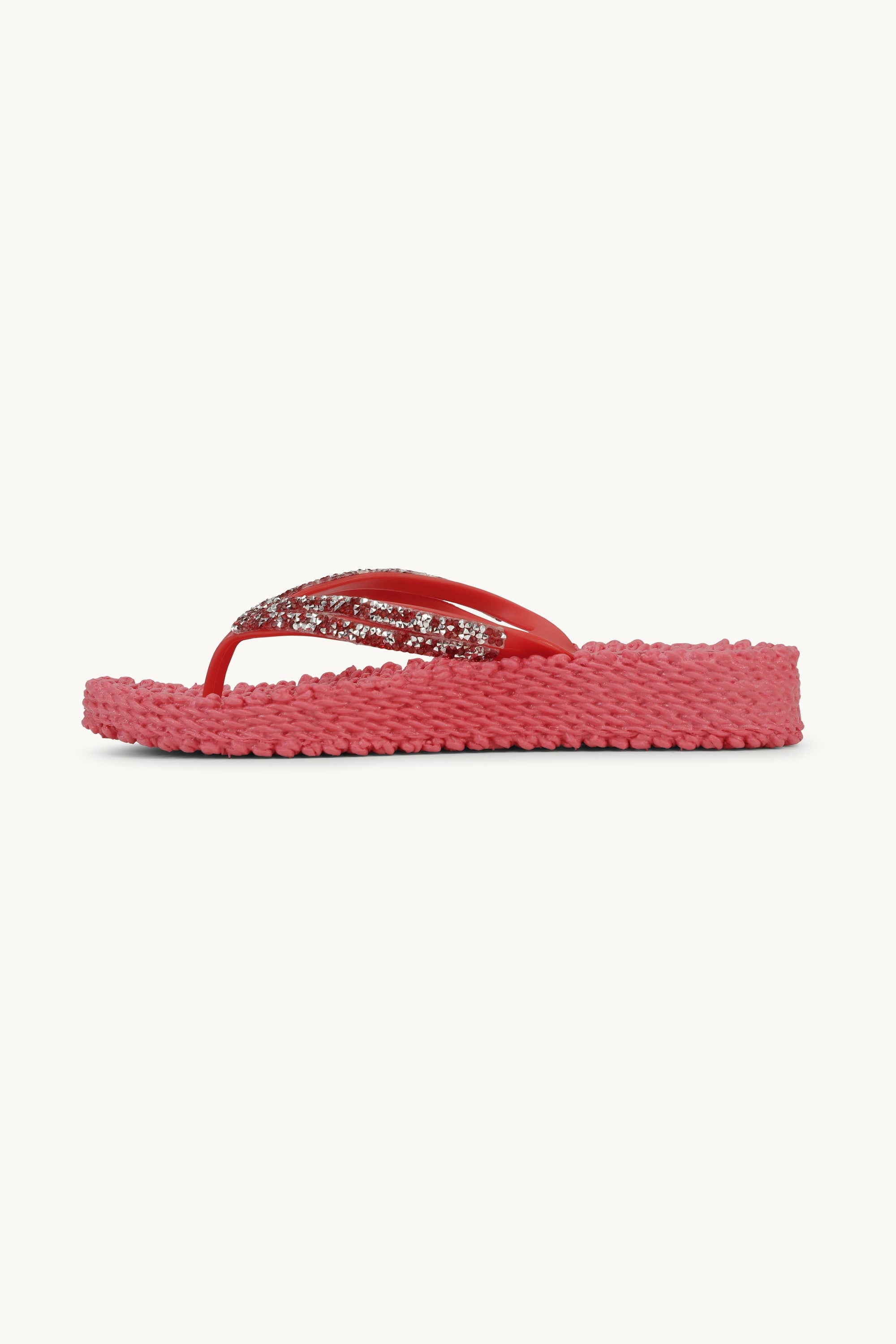 Plateau Flip-Flops Glitzersteine - Raspberry