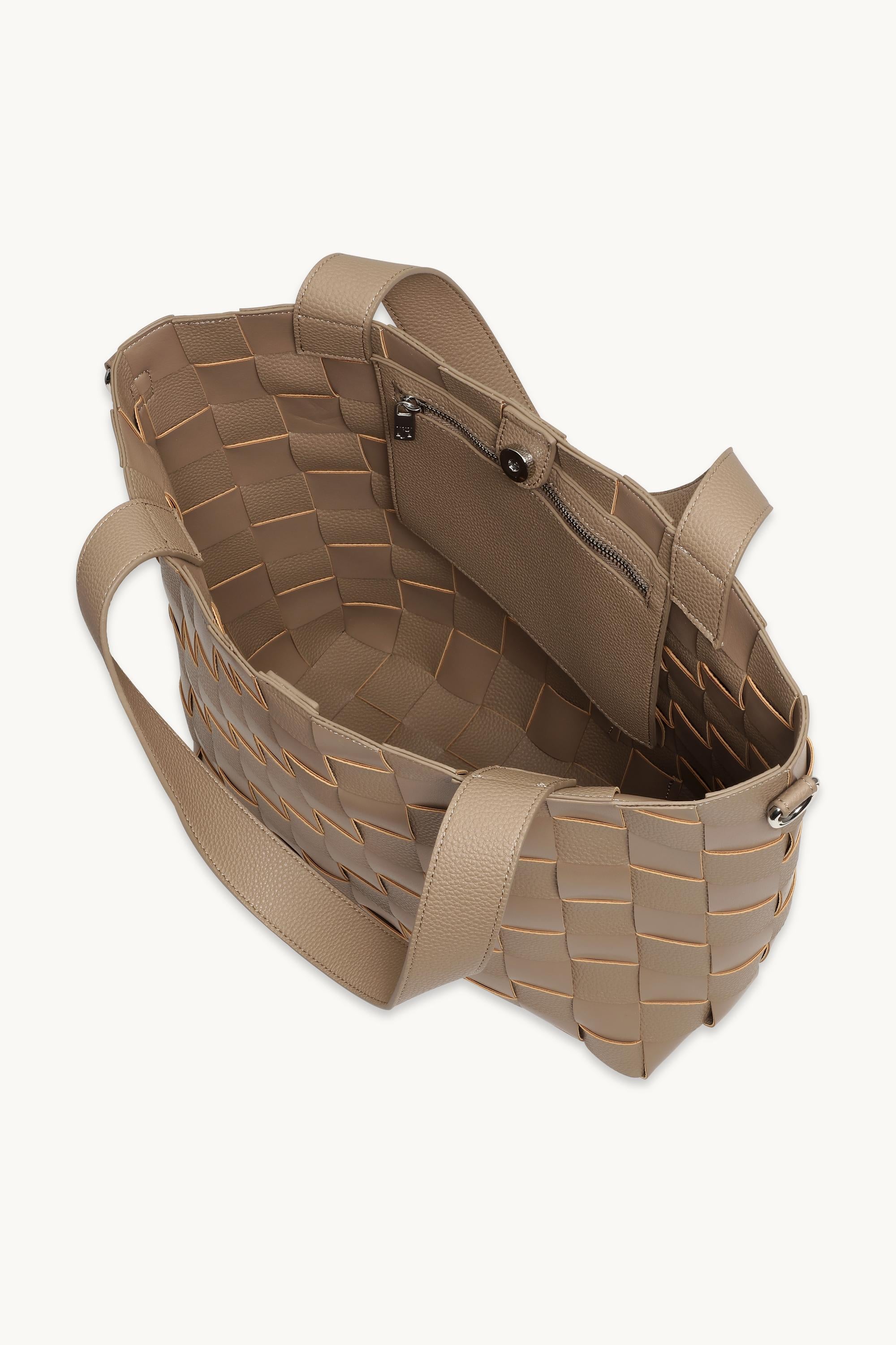Crossbody Shopper Tasche - Greige