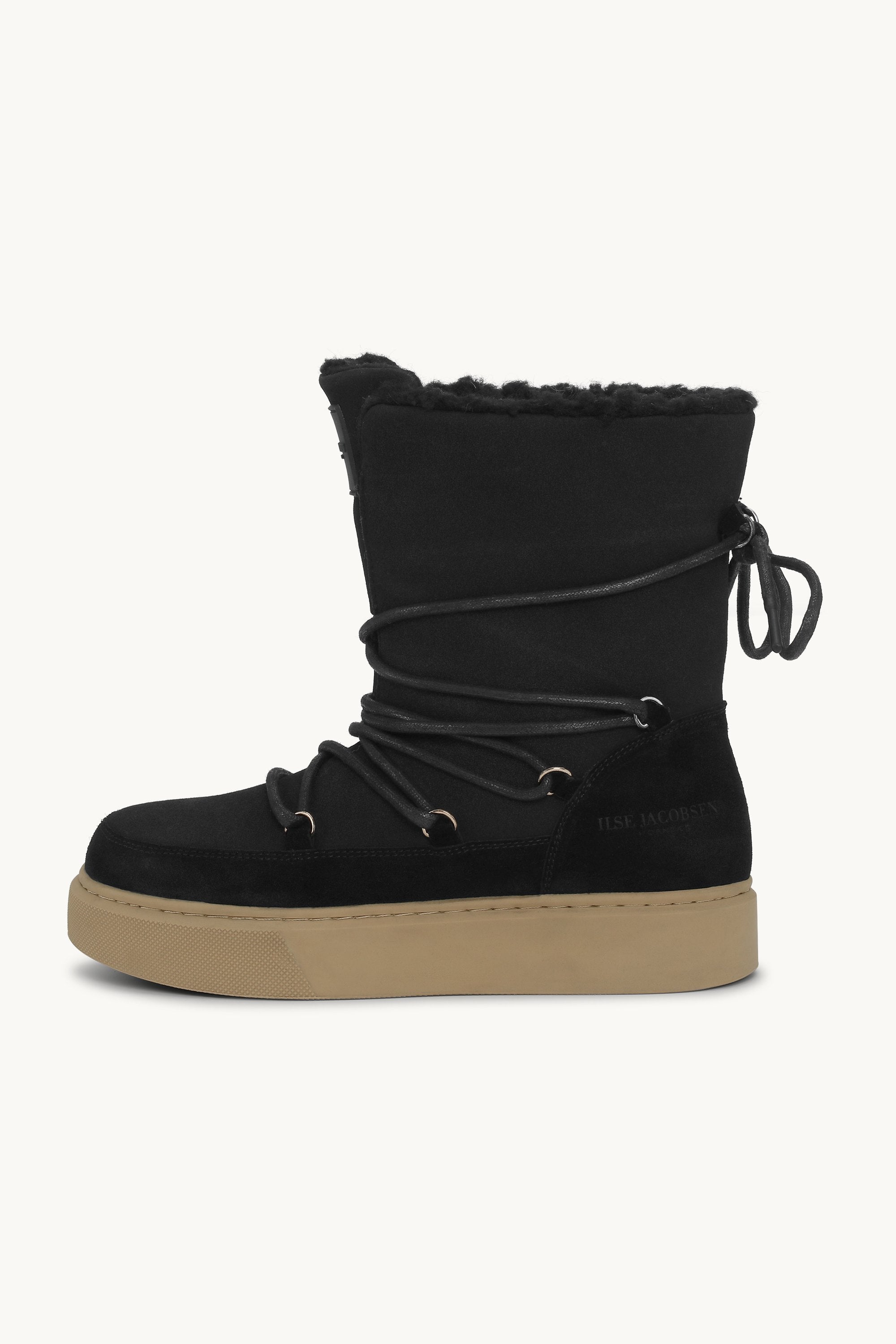 Winterstiefel mit Schnürung - Black Natural