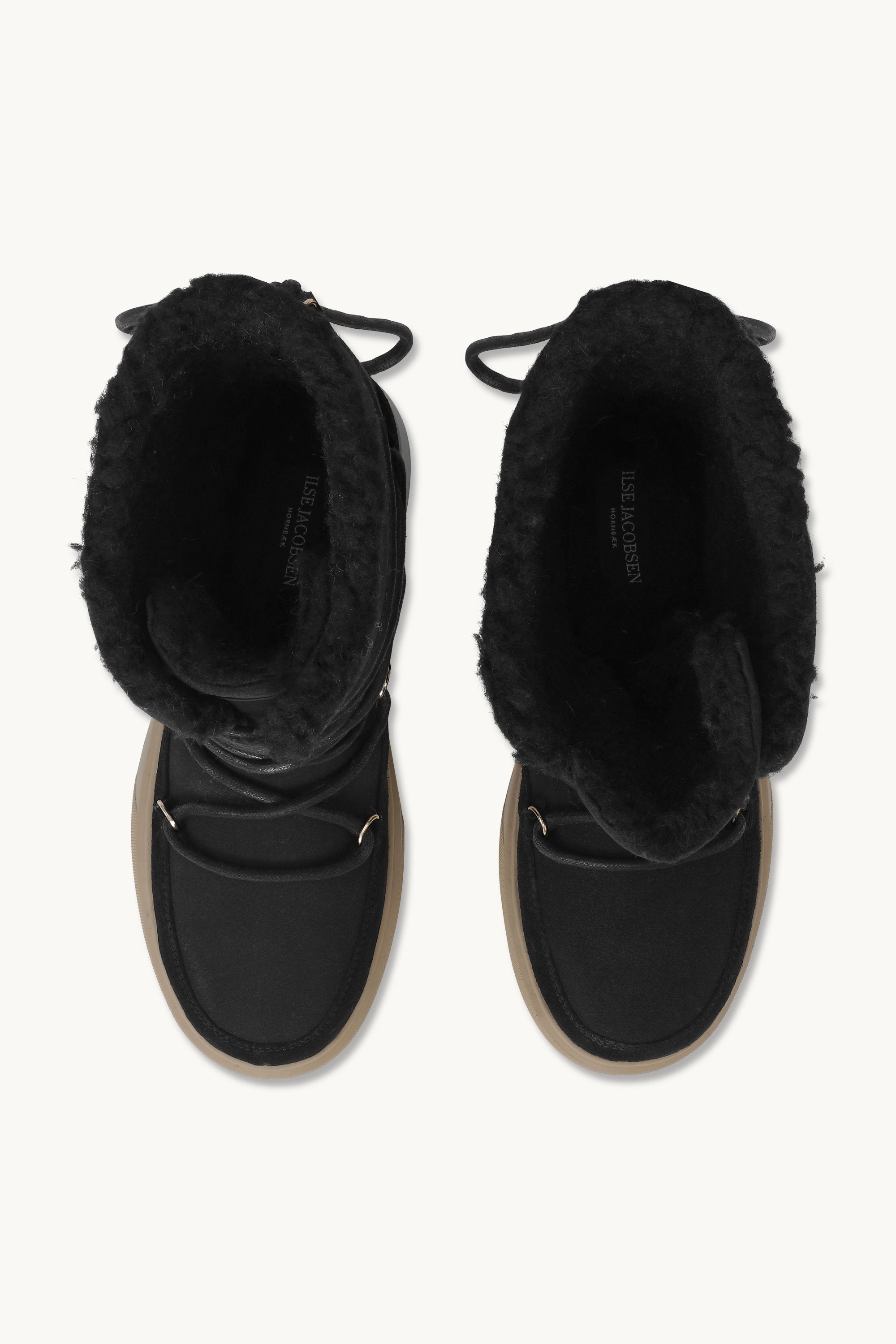 Winterstiefel mit Schnürung - Black Natural